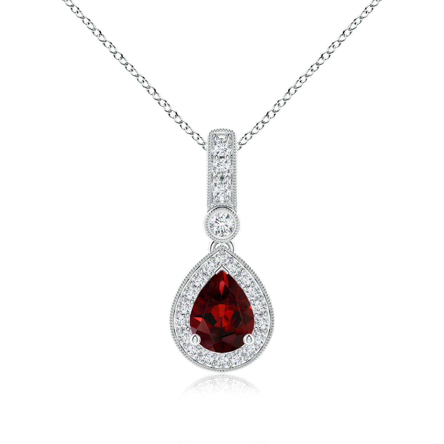 AAA - Garnet / 1.61 CT / 14 KT White Gold