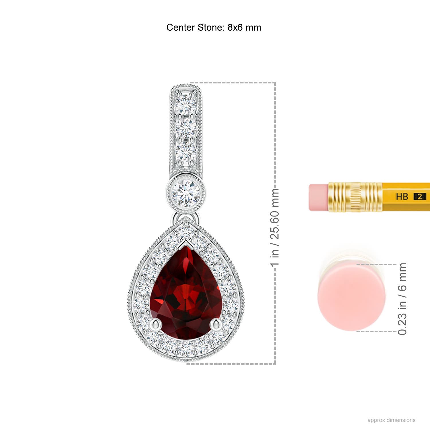 AAA - Garnet / 1.61 CT / 14 KT White Gold