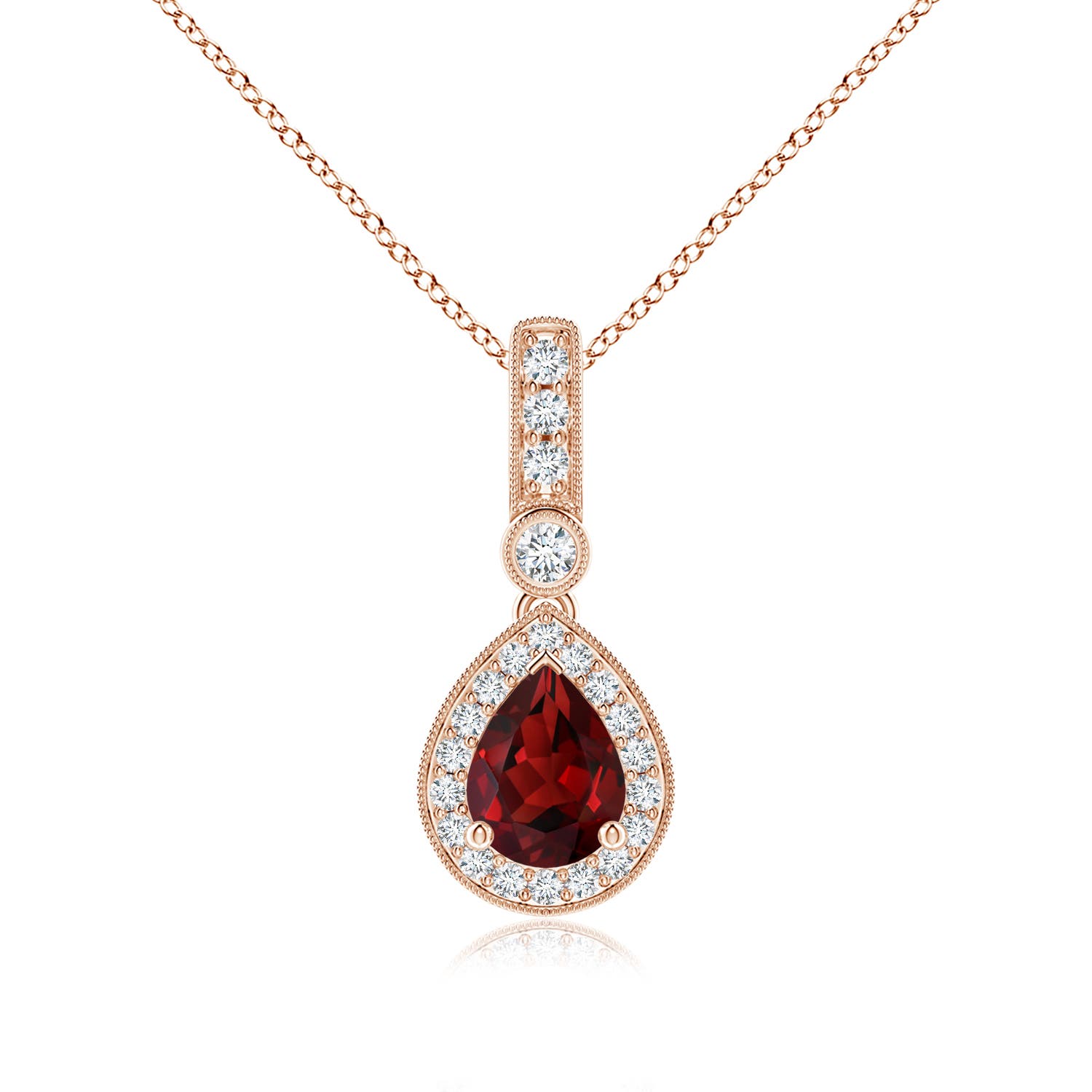 AAAA - Garnet / 1.61 CT / 14 KT Rose Gold