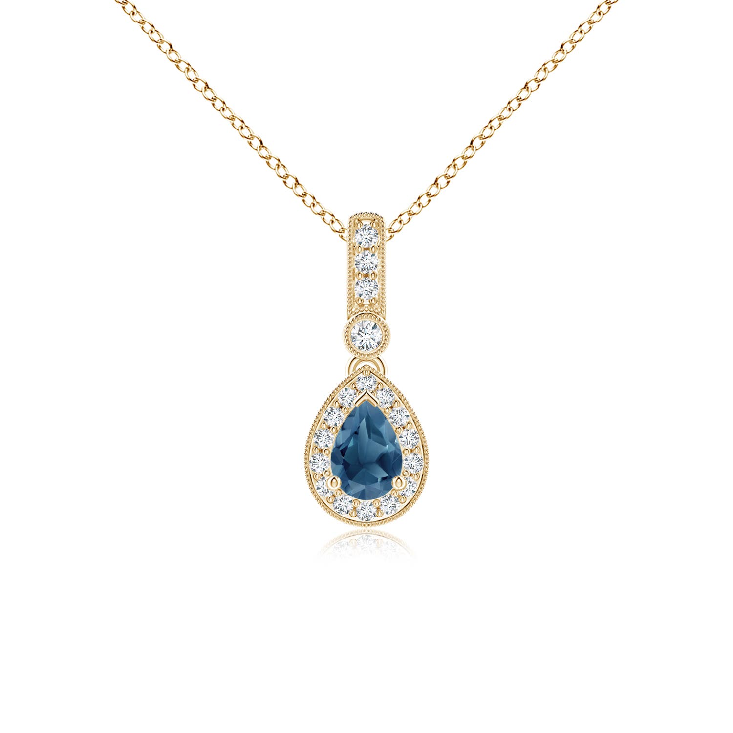 A - London Blue Topaz / 0.66 CT / 14 KT Yellow Gold