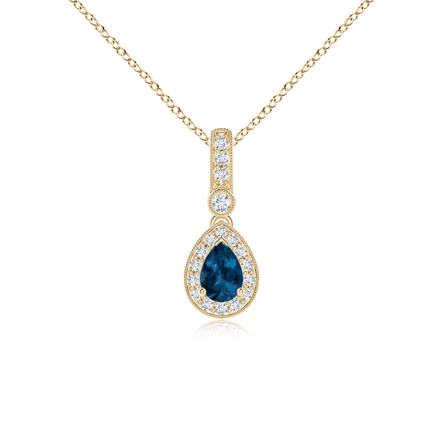 AAA - London Blue Topaz / 0.66 CT / 14 KT Yellow Gold