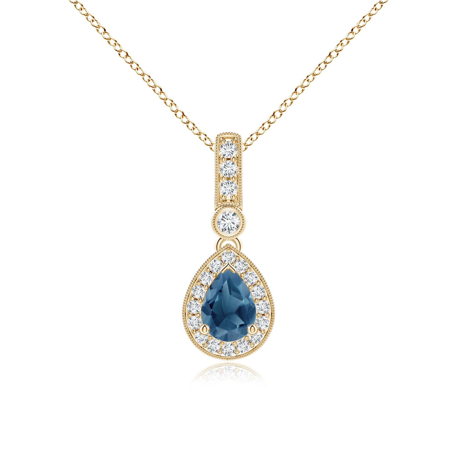 A - London Blue Topaz / 1.04 CT / 14 KT Yellow Gold