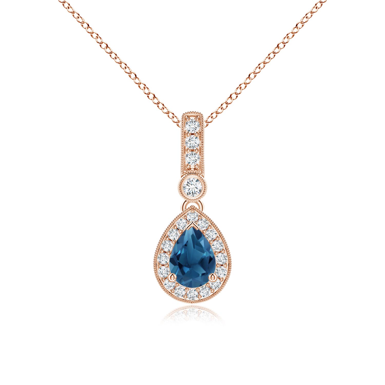 AA - London Blue Topaz / 1.04 CT / 14 KT Rose Gold