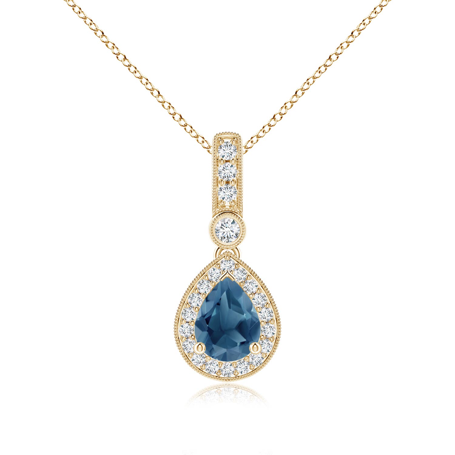 A - London Blue Topaz / 1.56 CT / 14 KT Yellow Gold