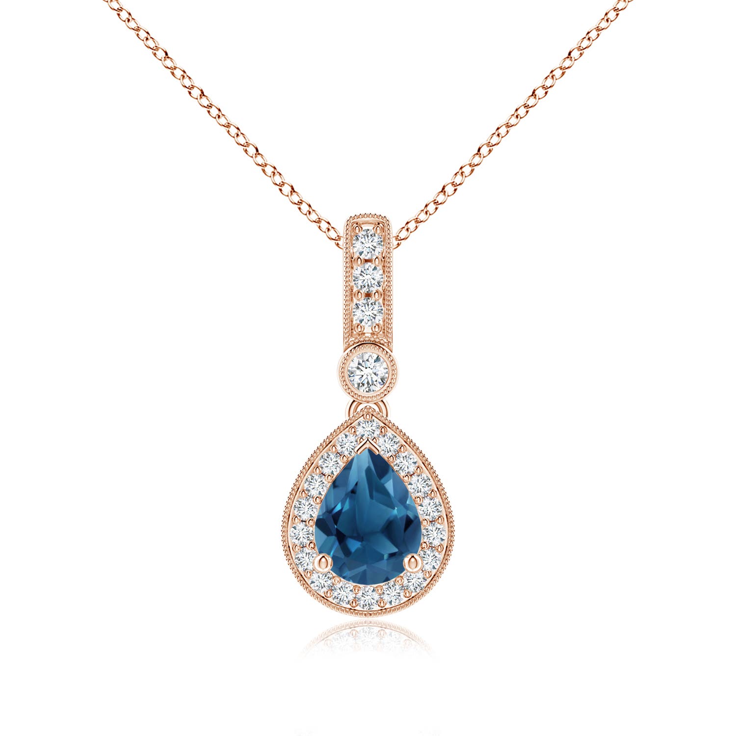 AA - London Blue Topaz / 1.56 CT / 14 KT Rose Gold