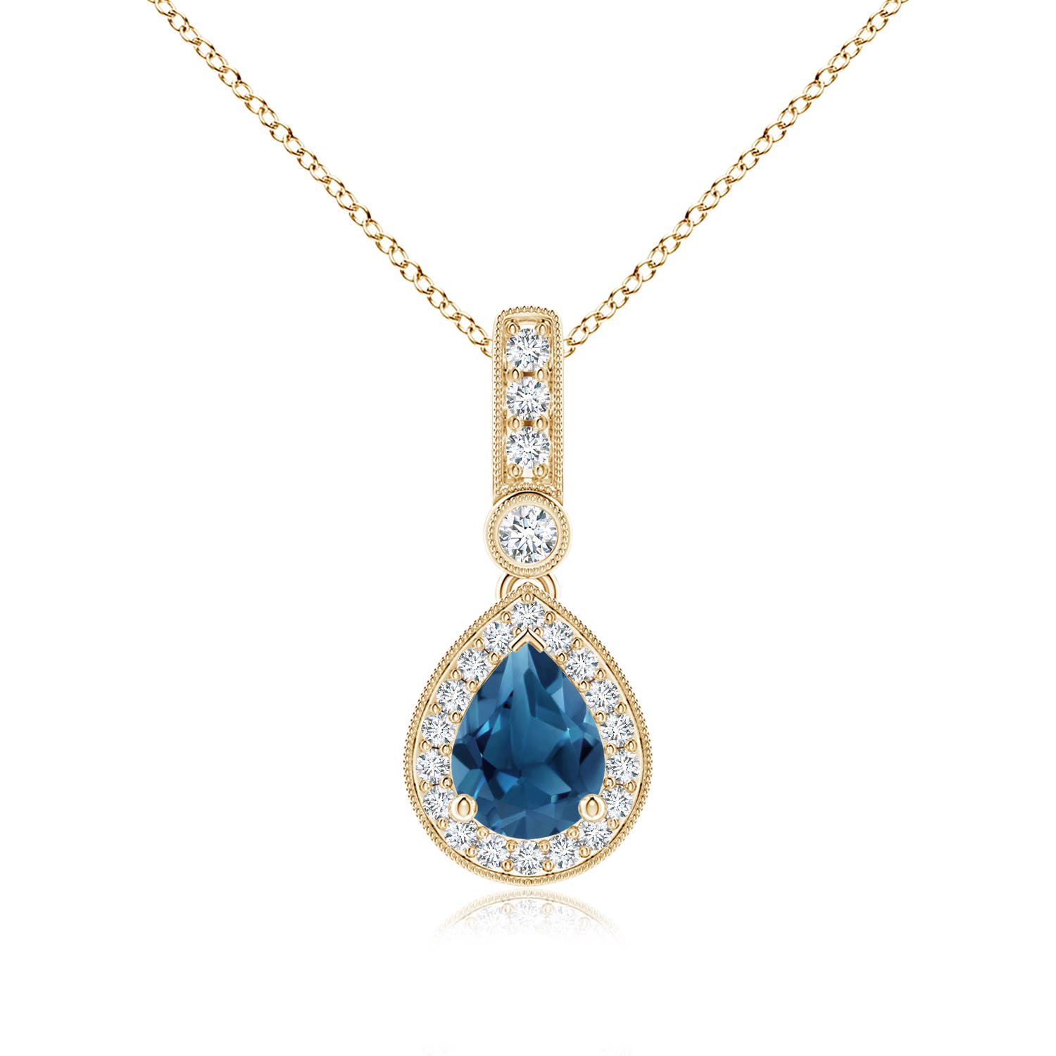 AA - London Blue Topaz / 1.56 CT / 14 KT Yellow Gold