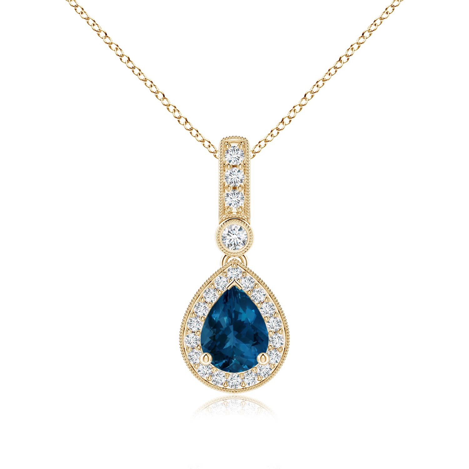 AAA - London Blue Topaz / 1.56 CT / 14 KT Yellow Gold