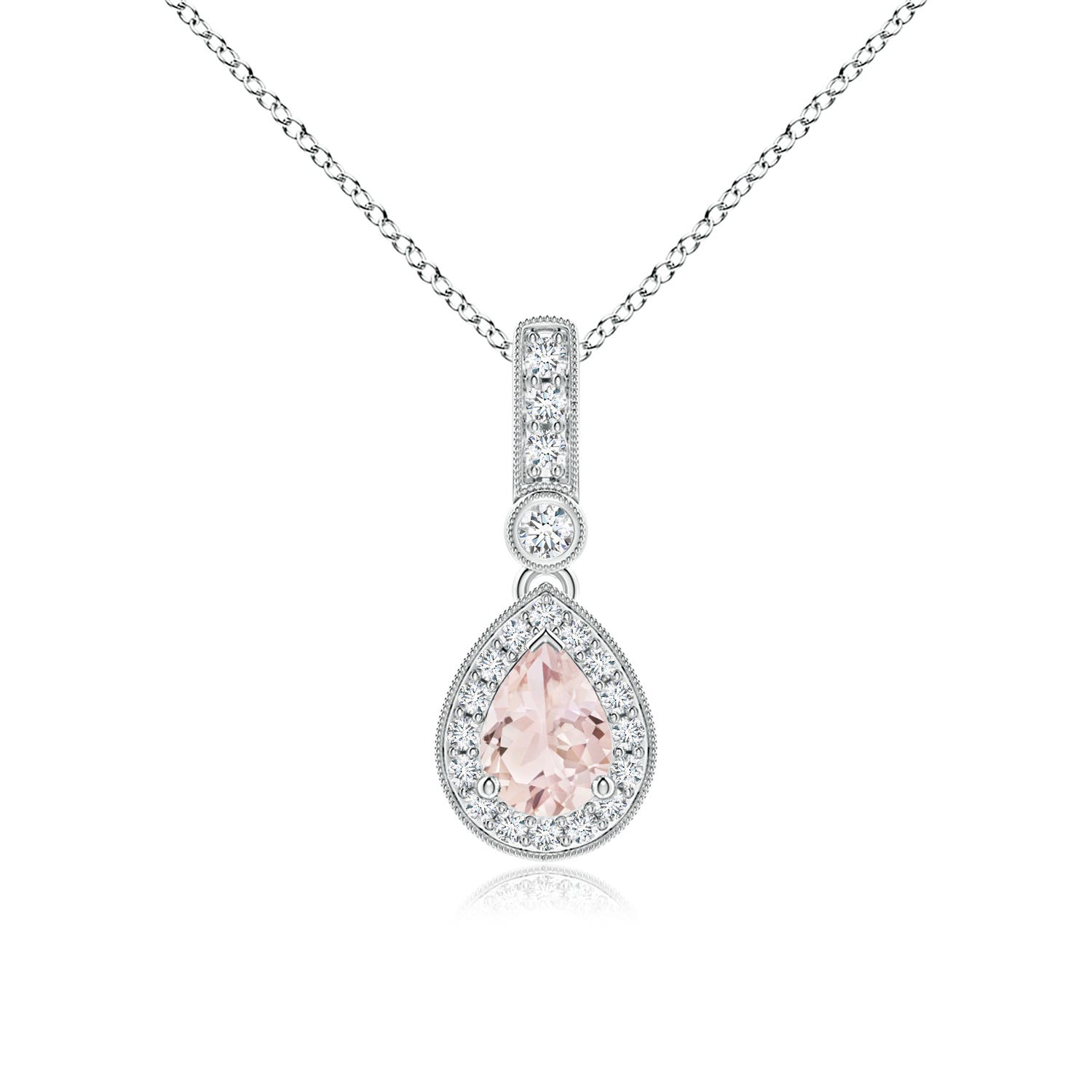 A - Morganite / 0.84 CT / 14 KT White Gold