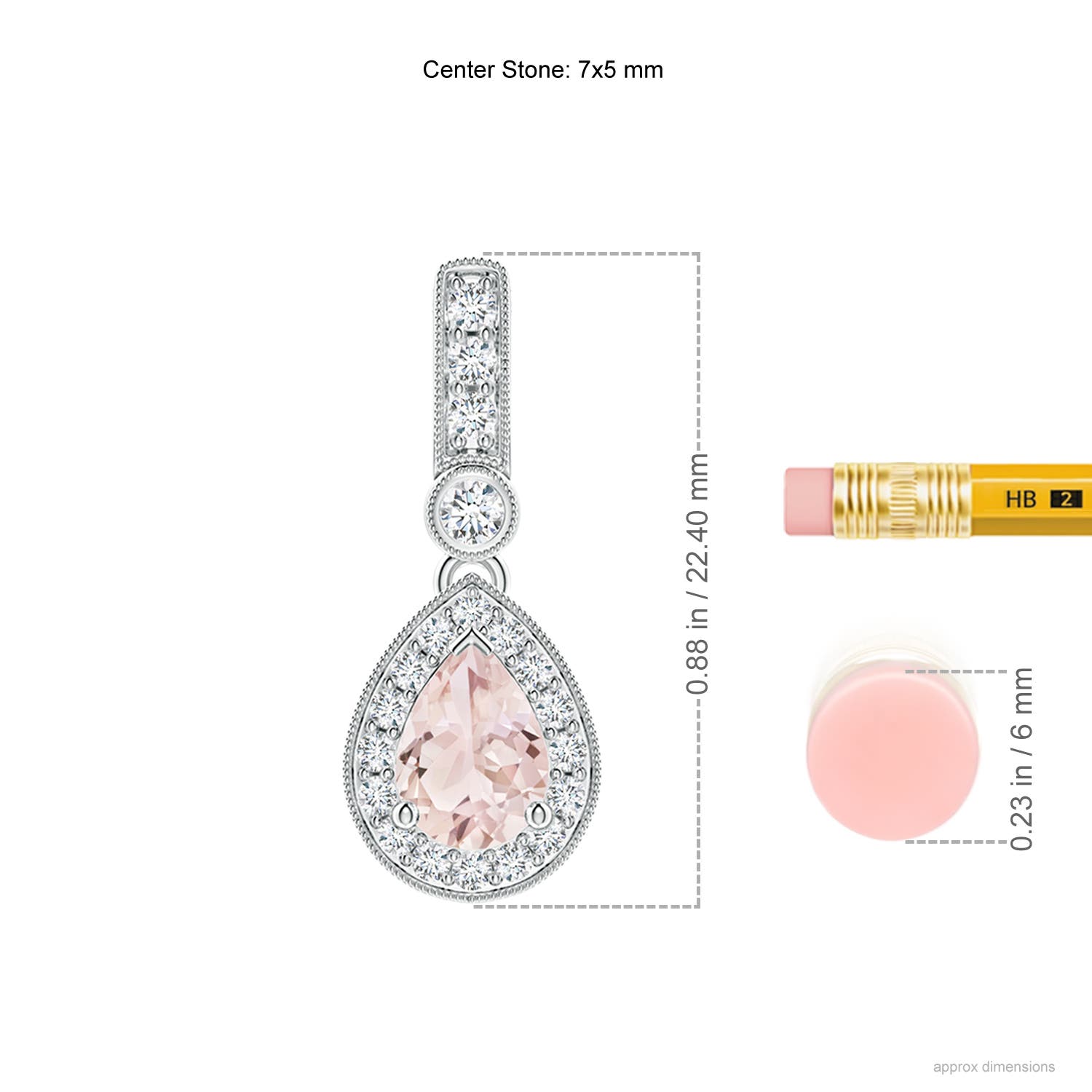 A - Morganite / 0.84 CT / 14 KT White Gold