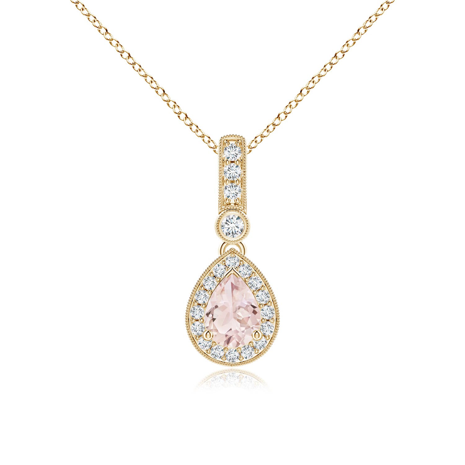 A - Morganite / 0.84 CT / 14 KT Yellow Gold