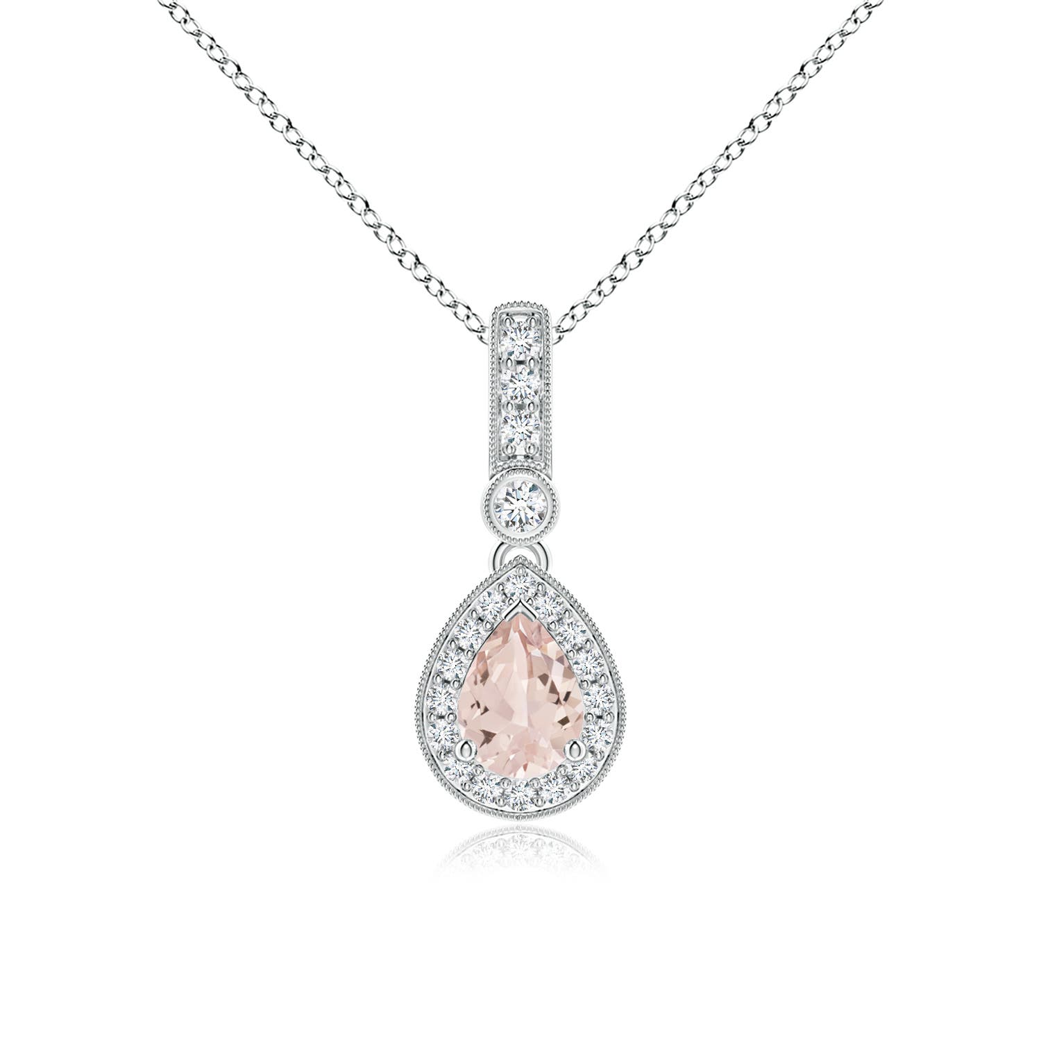 AA - Morganite / 0.84 CT / 14 KT White Gold