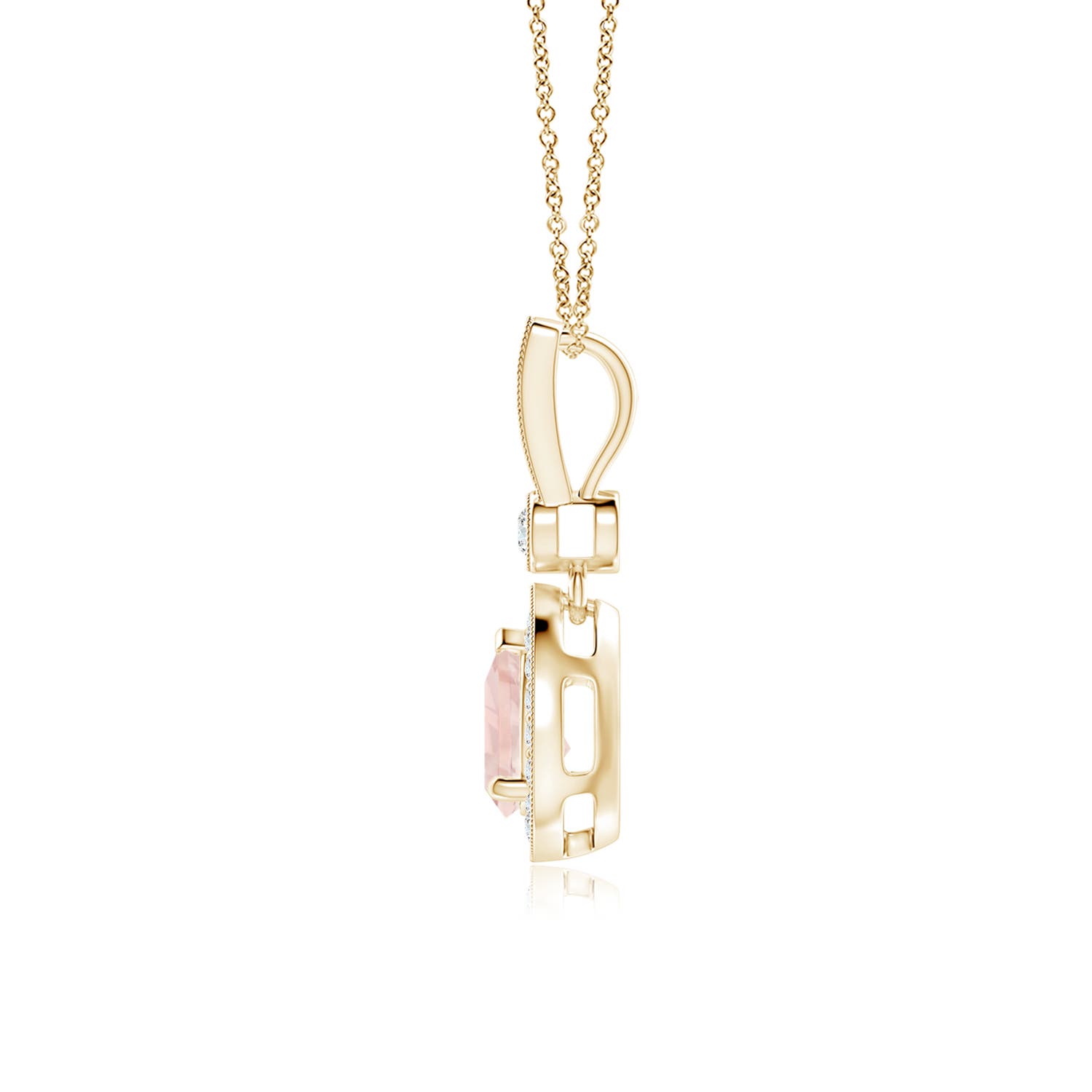 AA - Morganite / 0.84 CT / 14 KT Yellow Gold