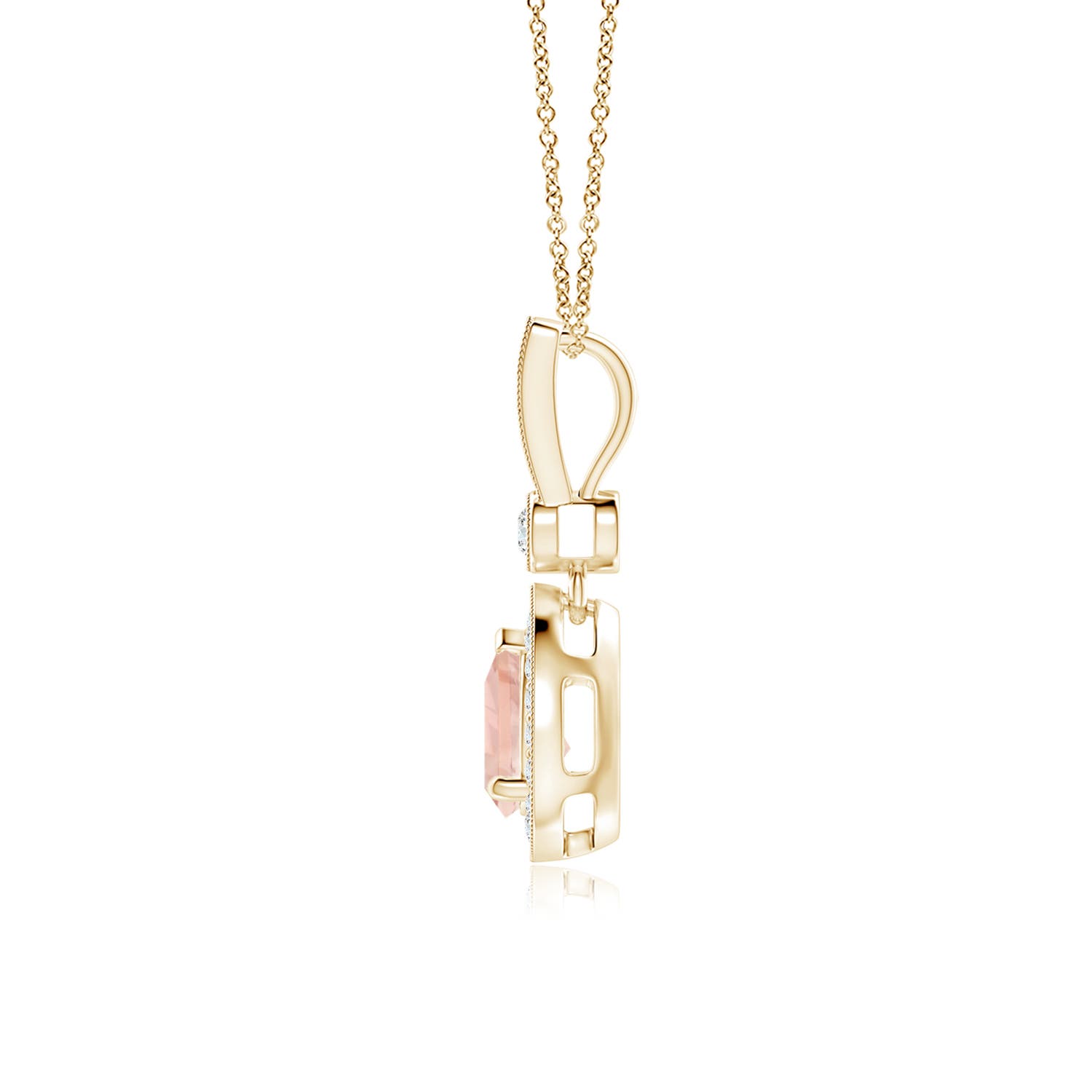 AAA - Morganite / 0.84 CT / 14 KT Yellow Gold