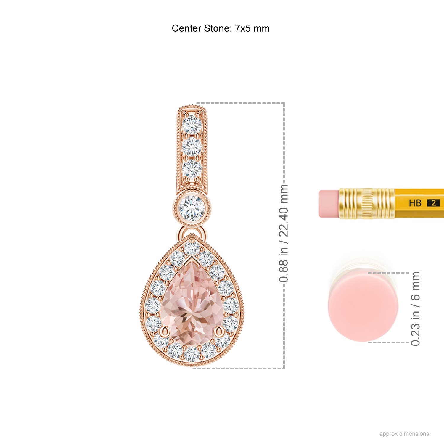 AAAA - Morganite / 0.84 CT / 14 KT Rose Gold