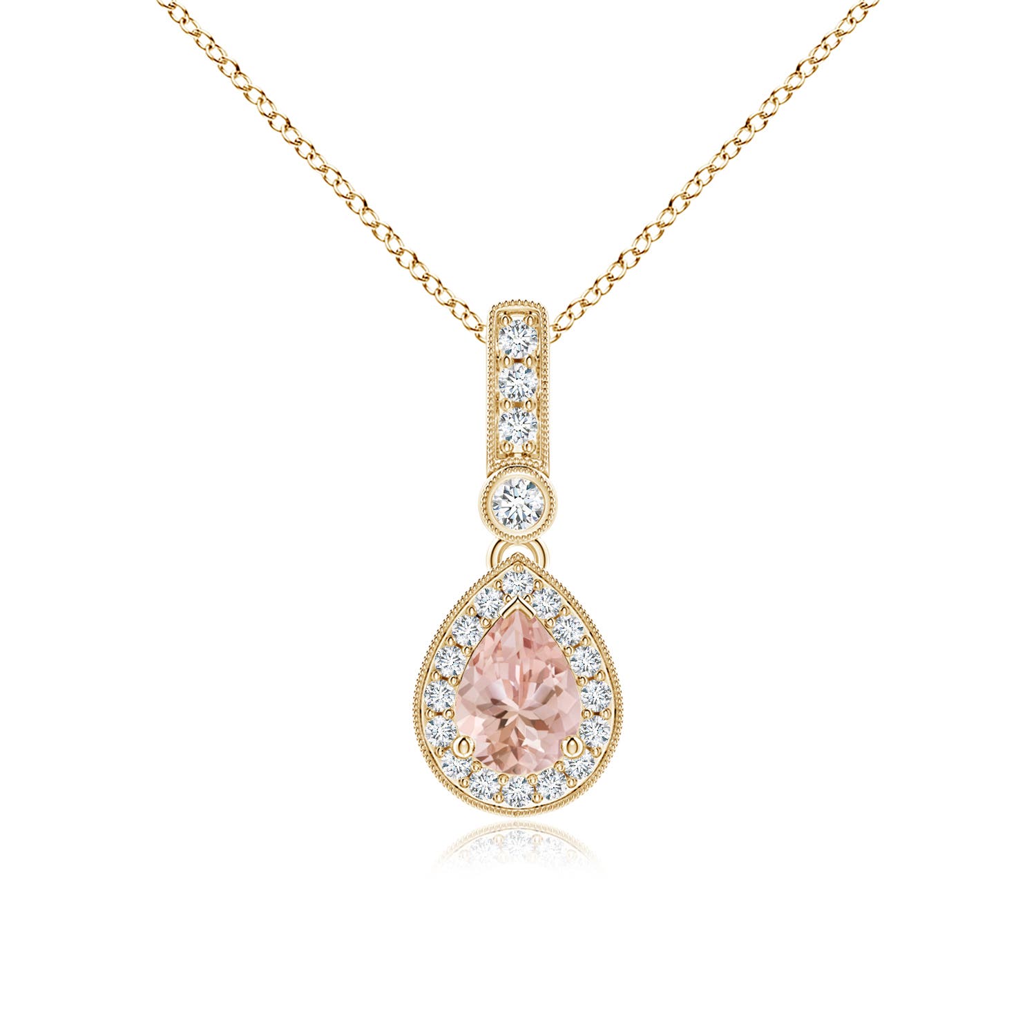 AAAA - Morganite / 0.84 CT / 14 KT Yellow Gold