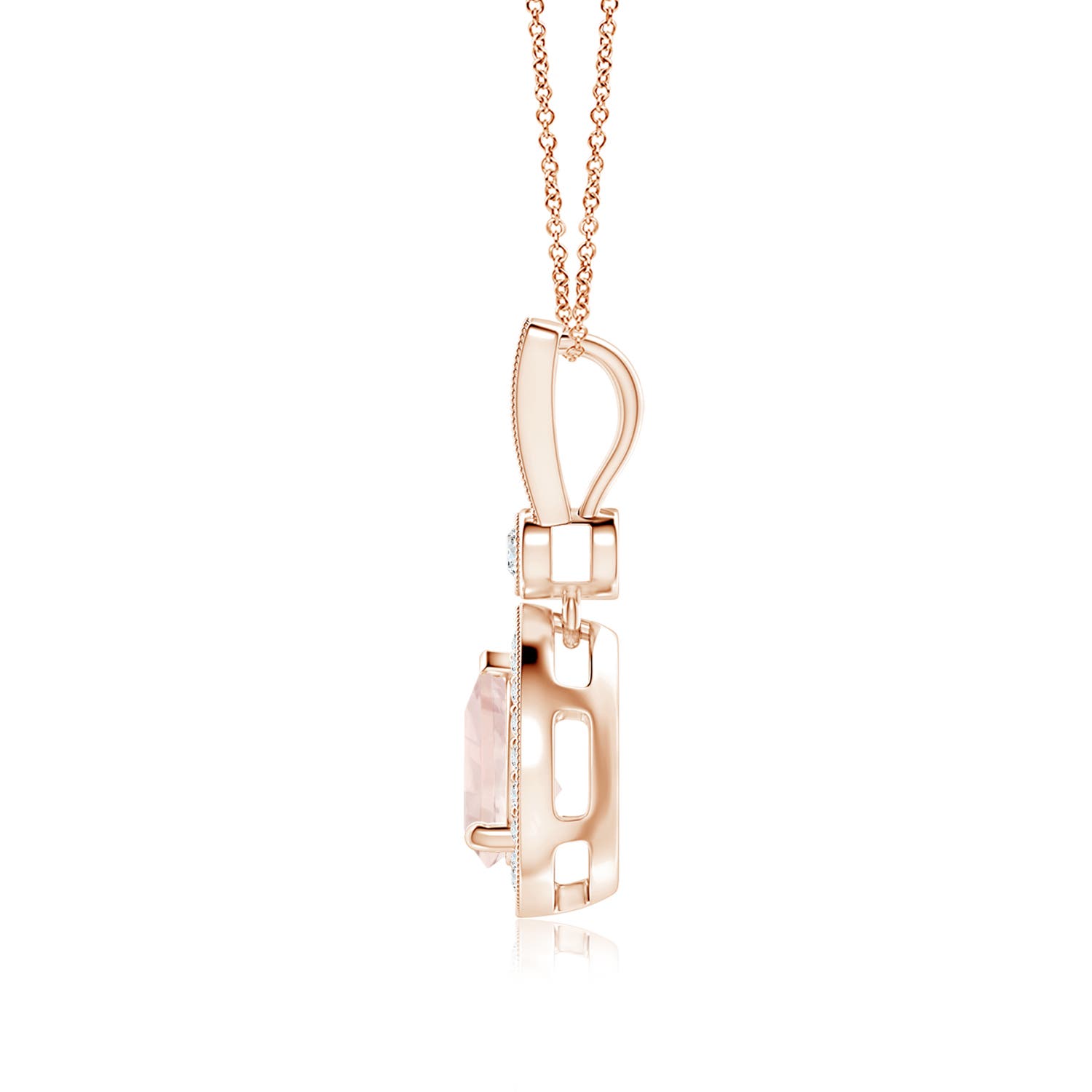 A - Morganite / 1.26 CT / 14 KT Rose Gold