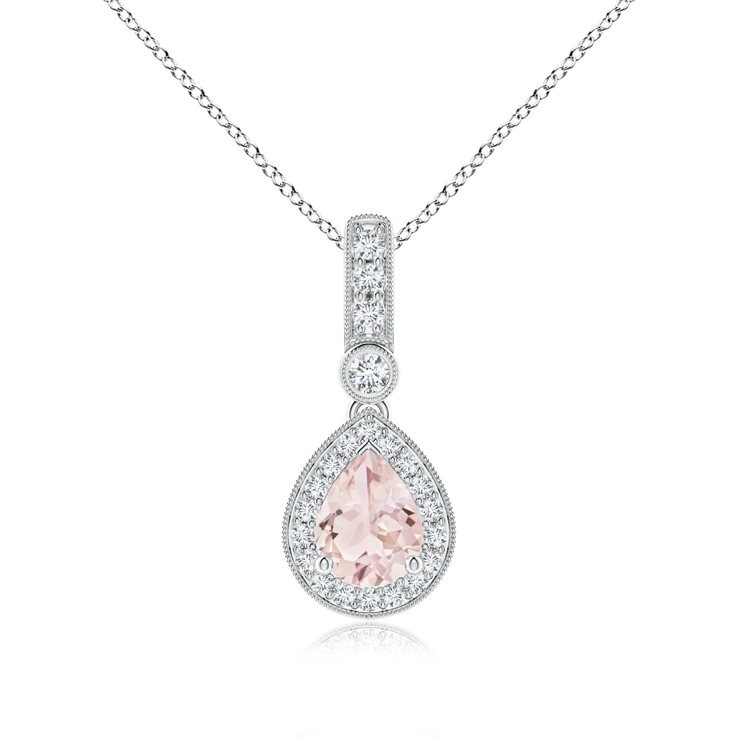 A - Morganite / 1.26 CT / 14 KT White Gold