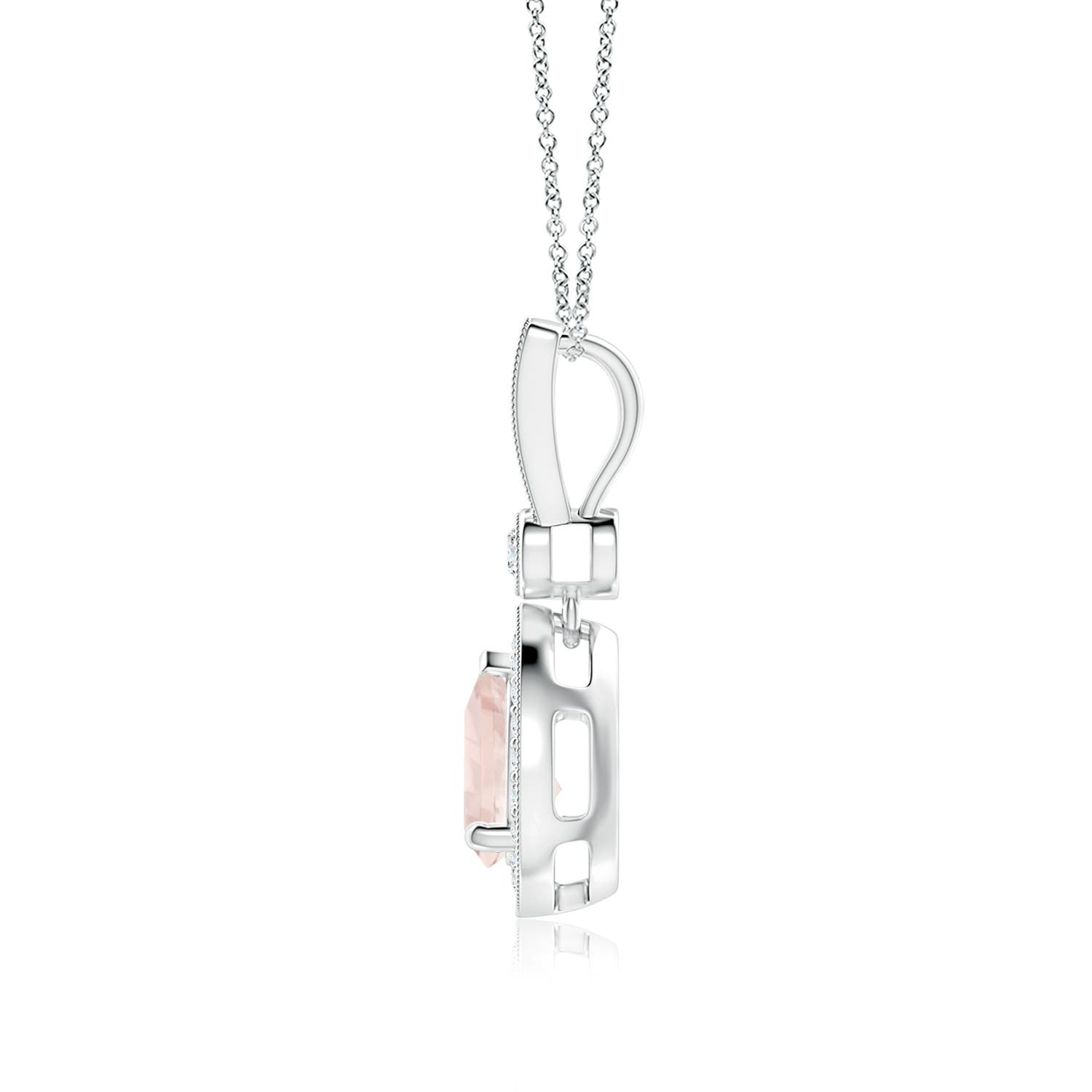 A - Morganite / 1.26 CT / 14 KT White Gold