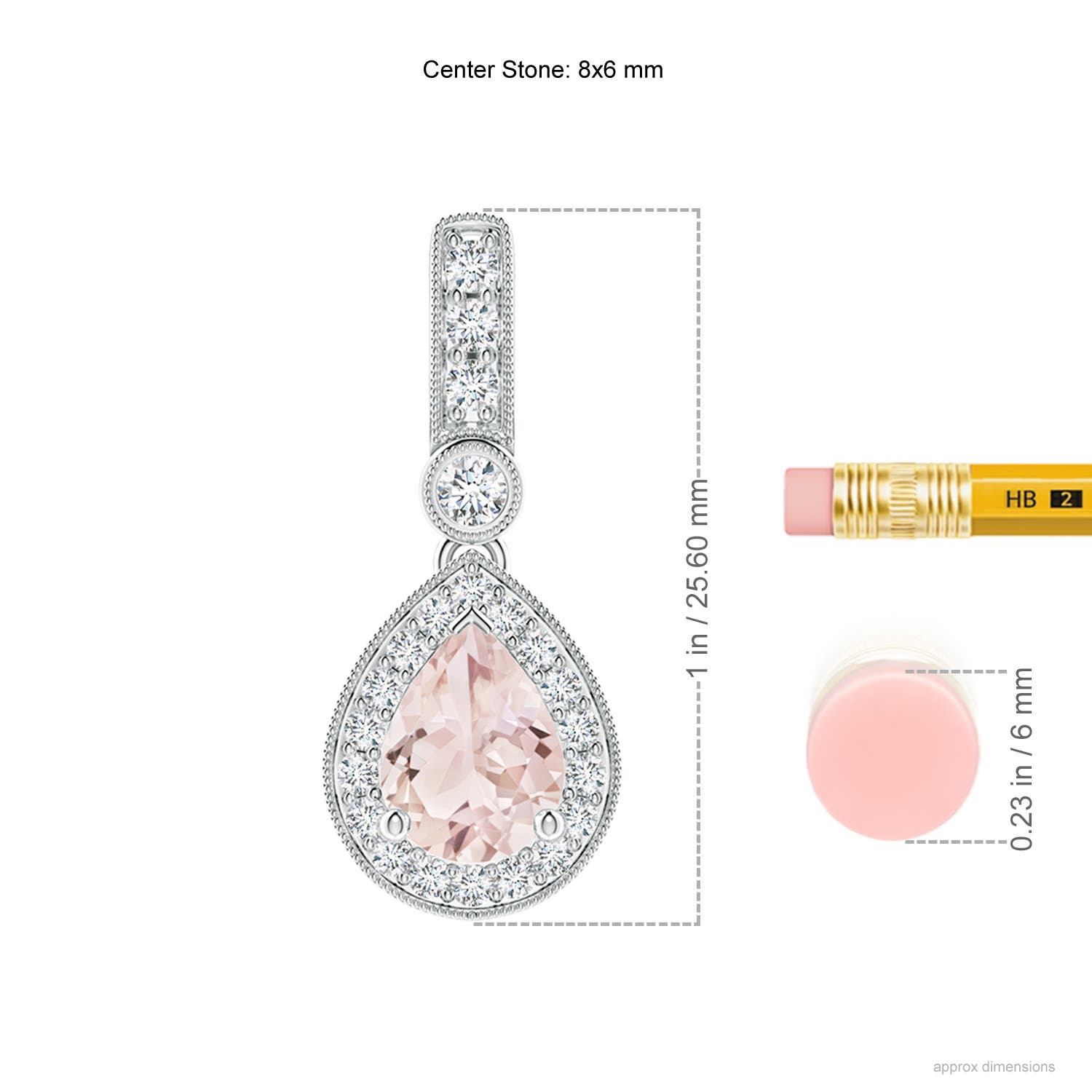 A - Morganite / 1.26 CT / 14 KT White Gold