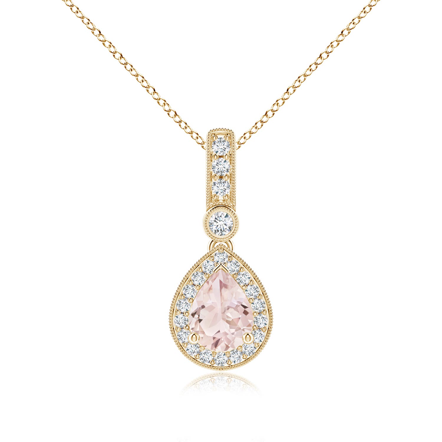 A - Morganite / 1.26 CT / 14 KT Yellow Gold