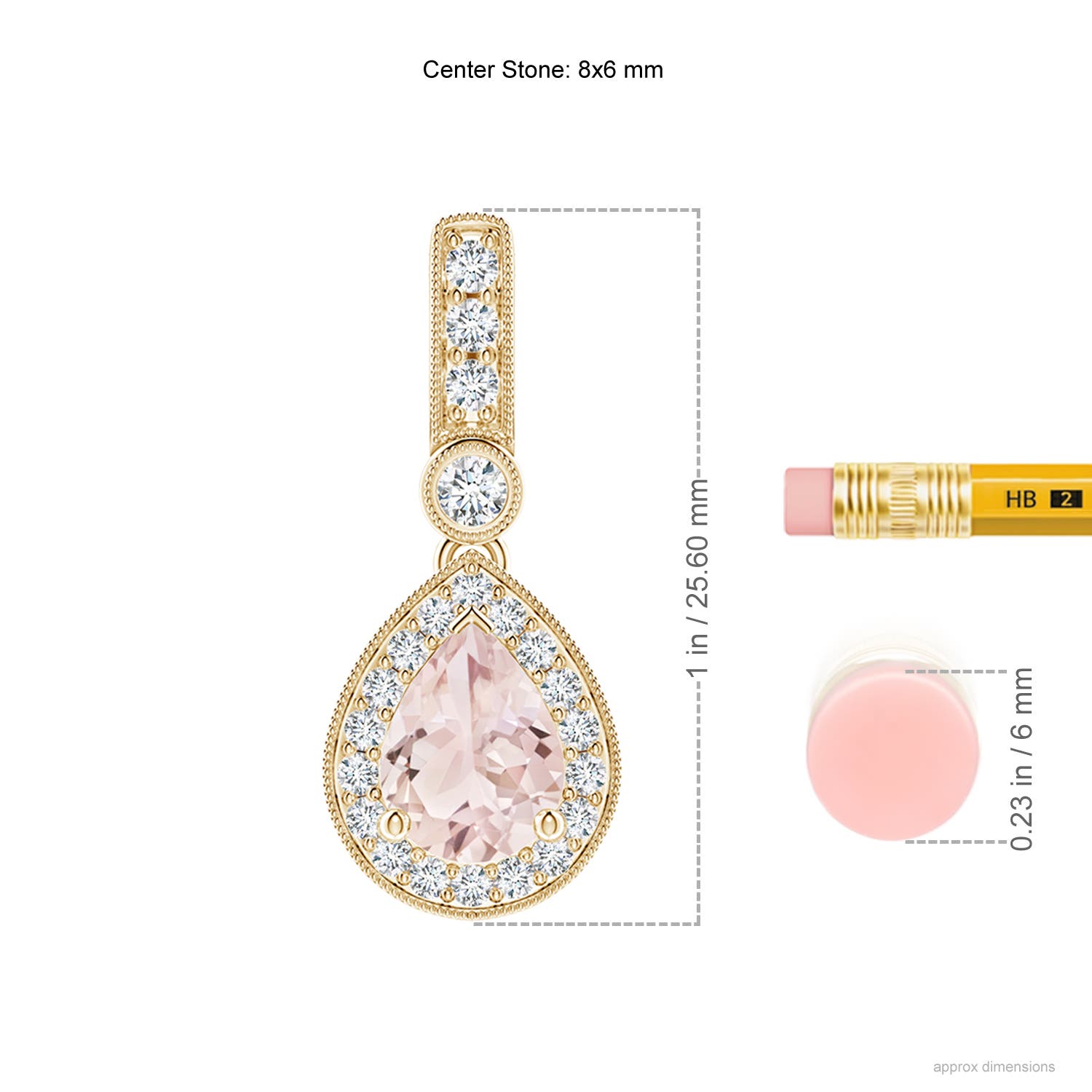 A - Morganite / 1.26 CT / 14 KT Yellow Gold