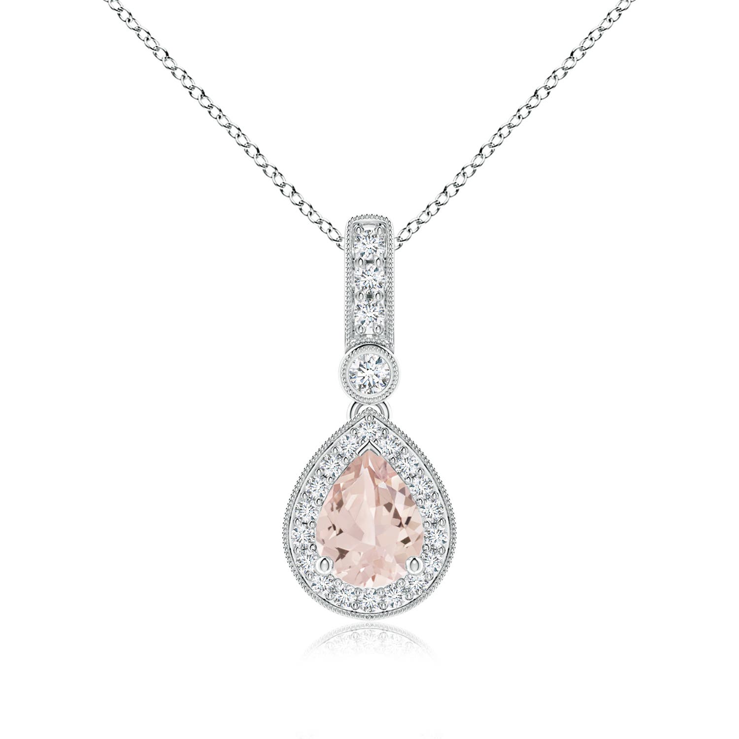 AA - Morganite / 1.26 CT / 14 KT White Gold