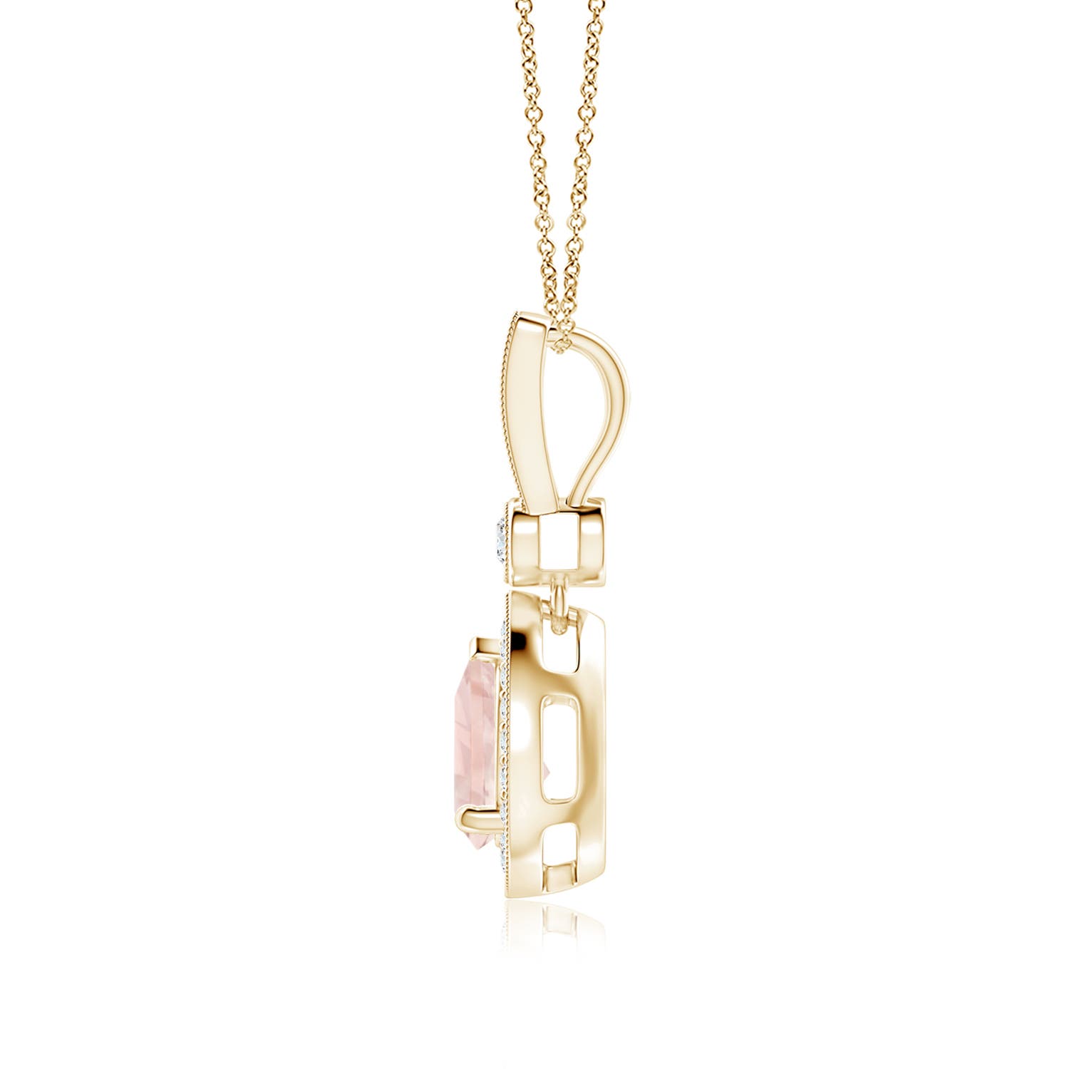 AA - Morganite / 1.26 CT / 14 KT Yellow Gold