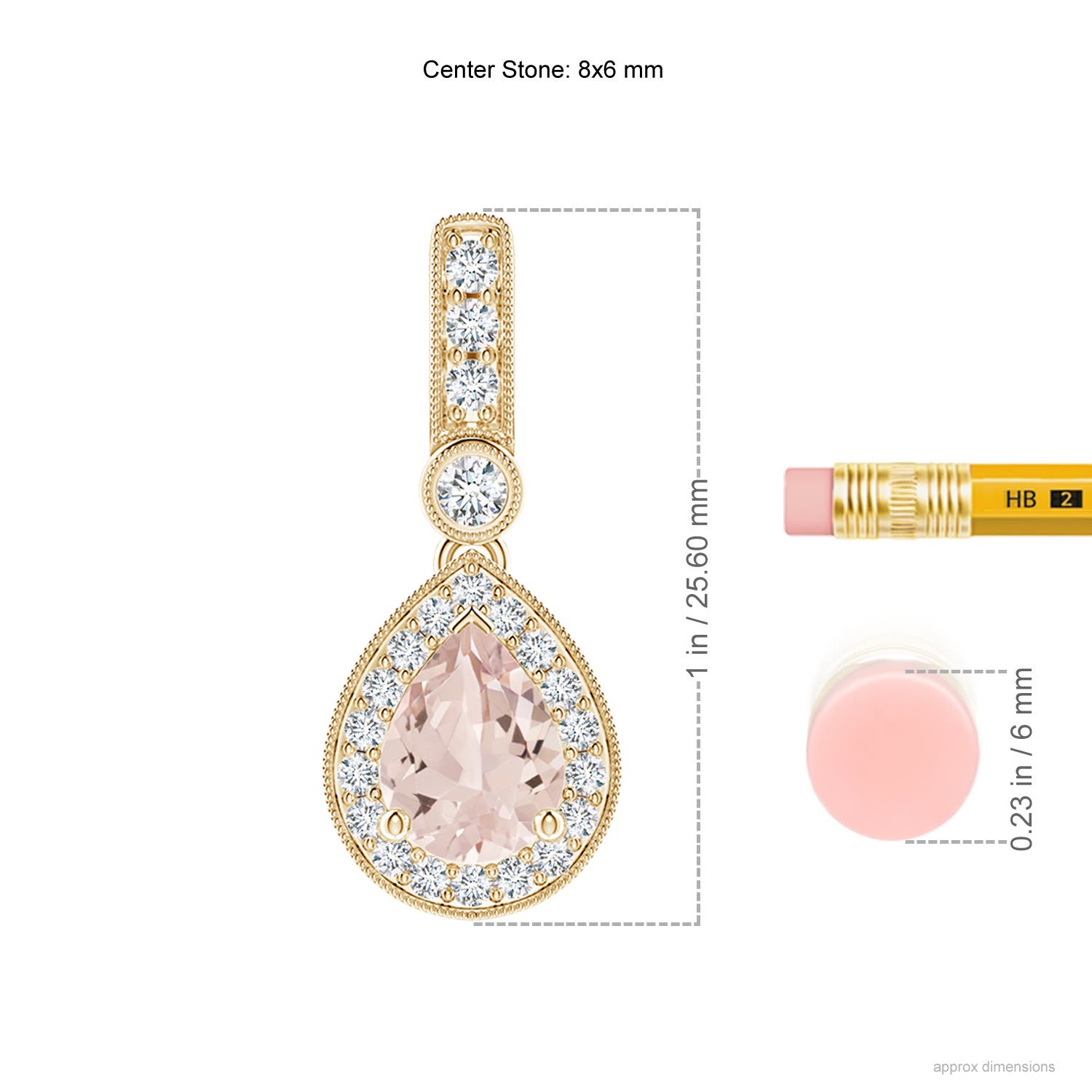 AA - Morganite / 1.26 CT / 14 KT Yellow Gold