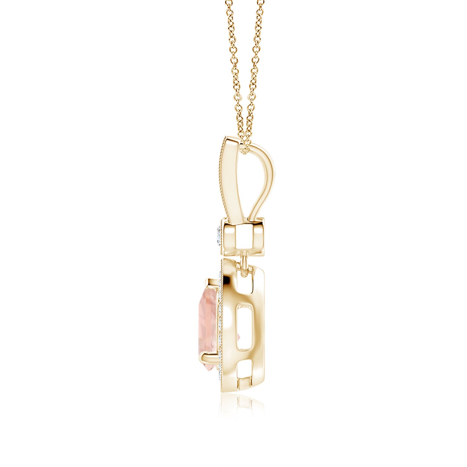 AAA - Morganite / 1.26 CT / 14 KT Yellow Gold