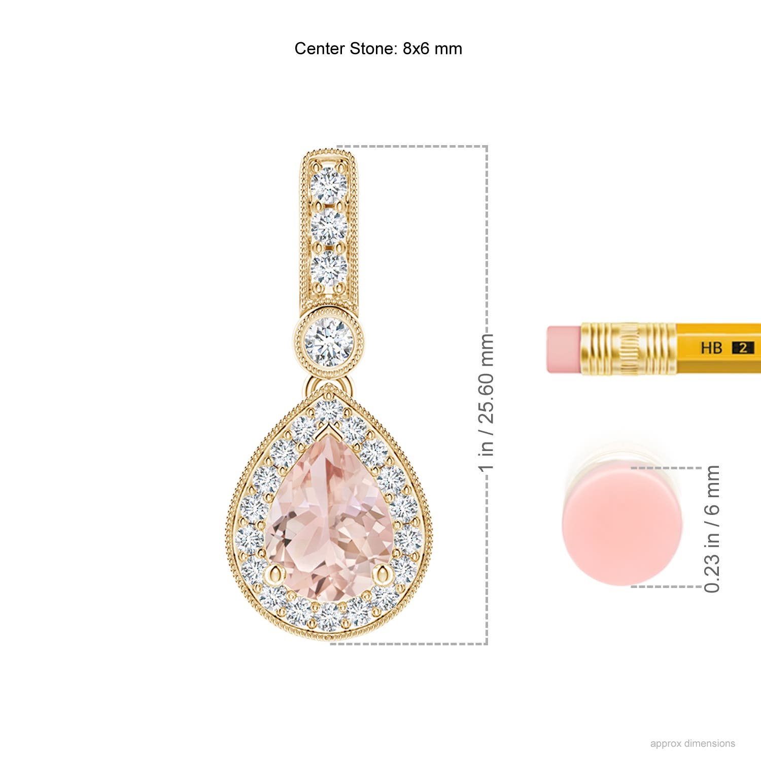 AAA - Morganite / 1.26 CT / 14 KT Yellow Gold