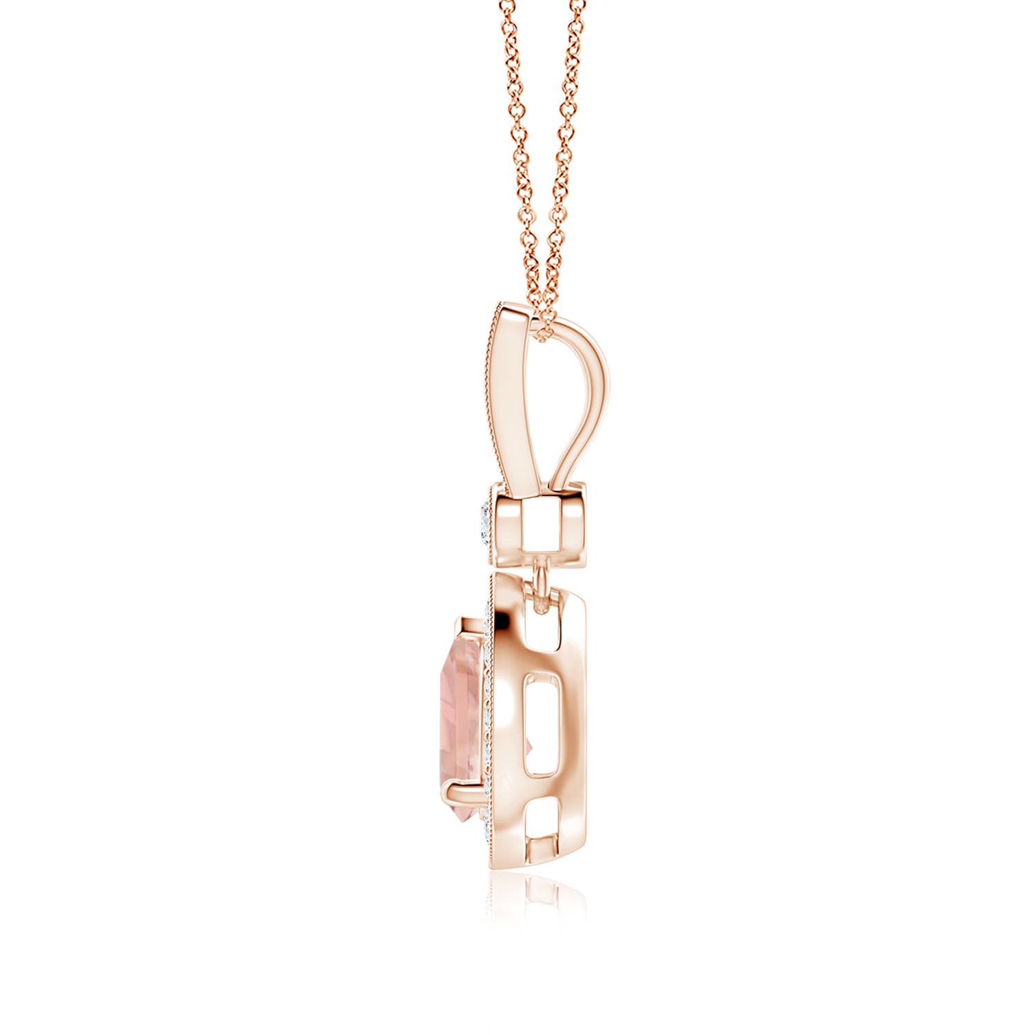 AAAA - Morganite / 1.26 CT / 14 KT Rose Gold