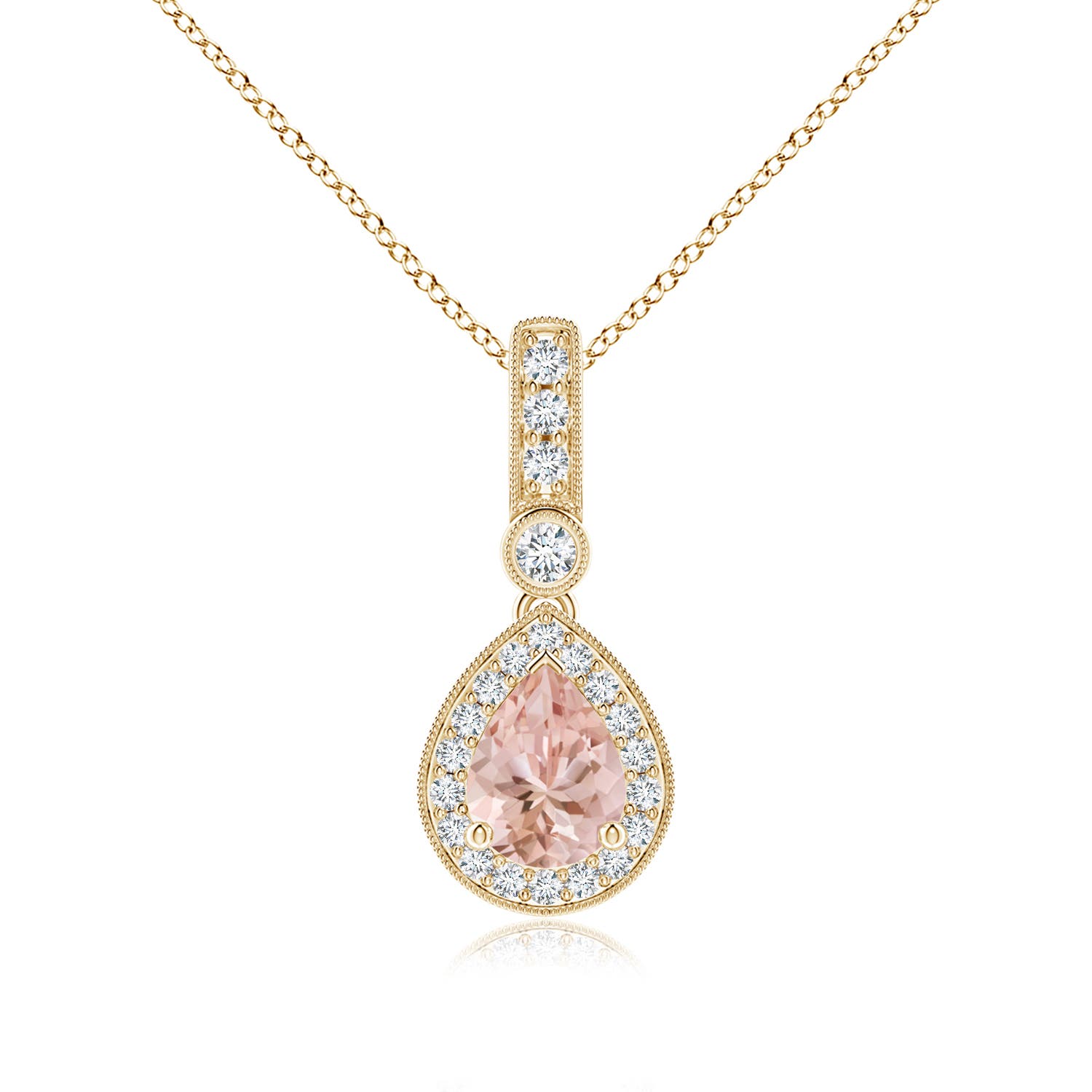 AAAA - Morganite / 1.26 CT / 14 KT Yellow Gold