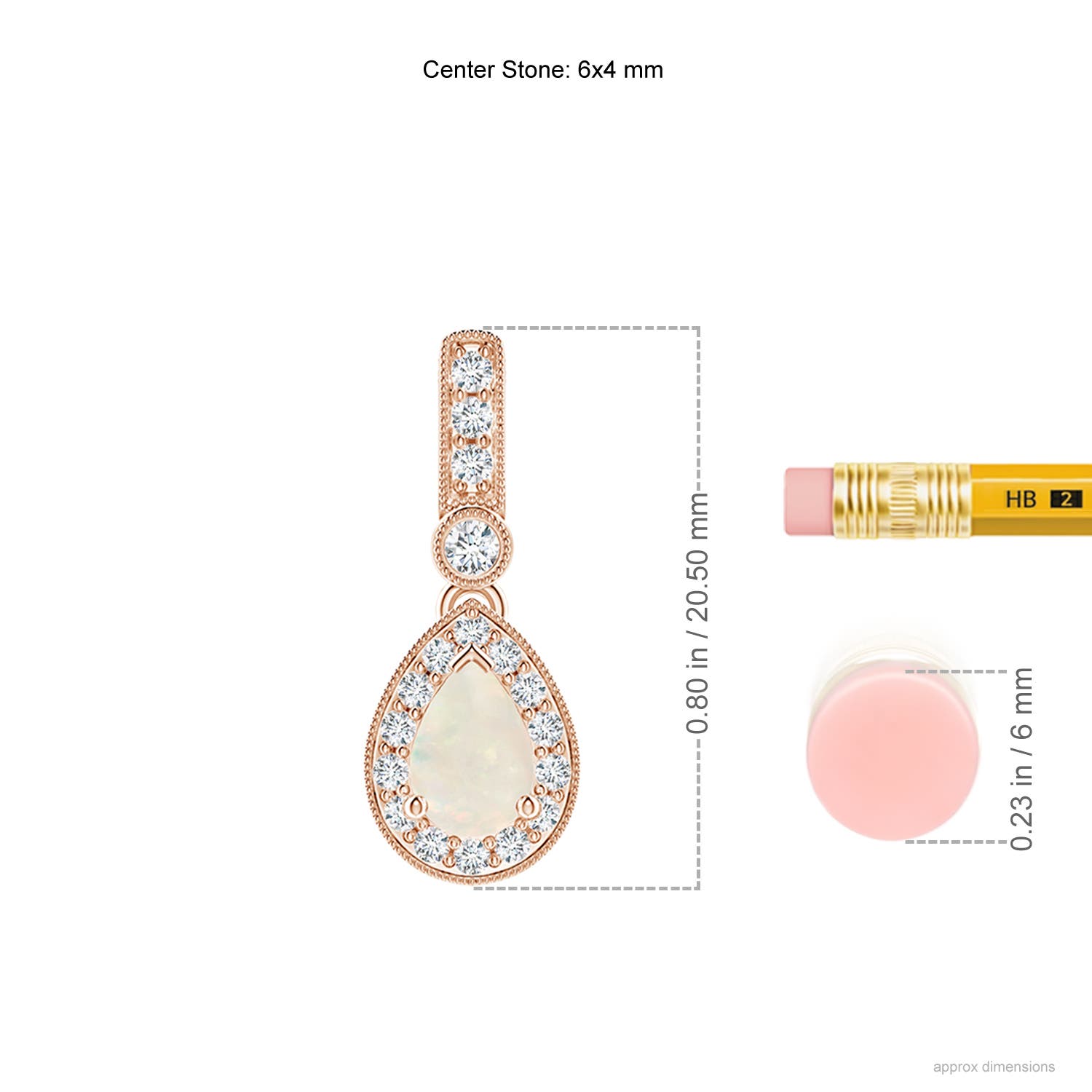 A - Opal / 0.44 CT / 14 KT Rose Gold