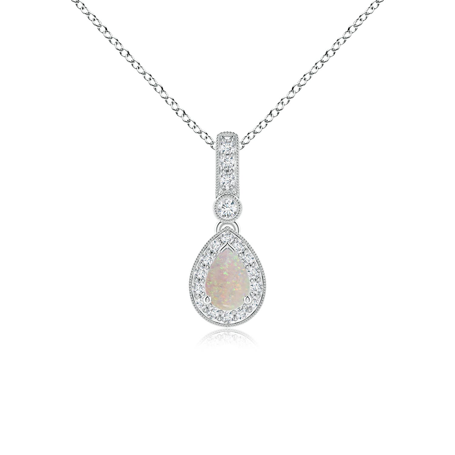 AA - Opal / 0.44 CT / 14 KT White Gold