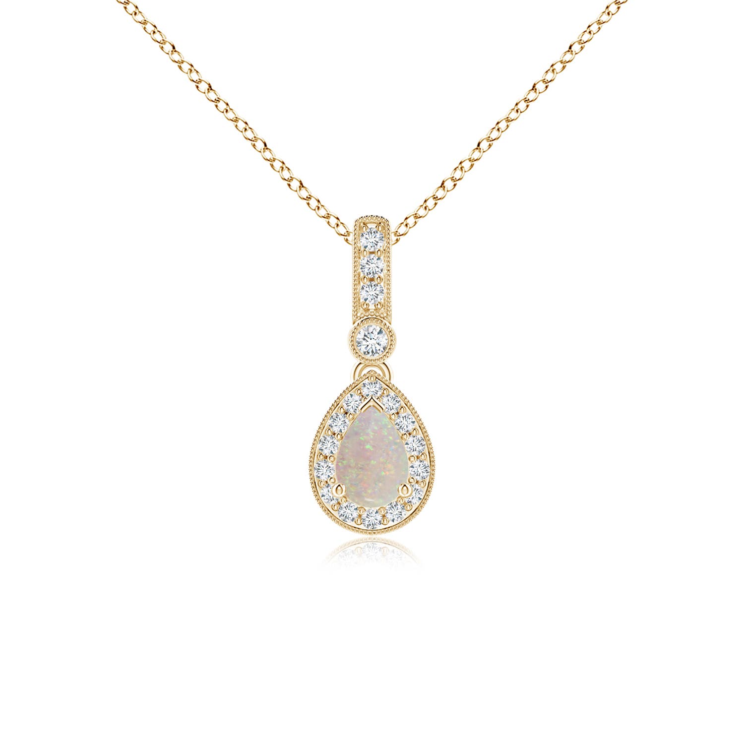 AA - Opal / 0.44 CT / 14 KT Yellow Gold