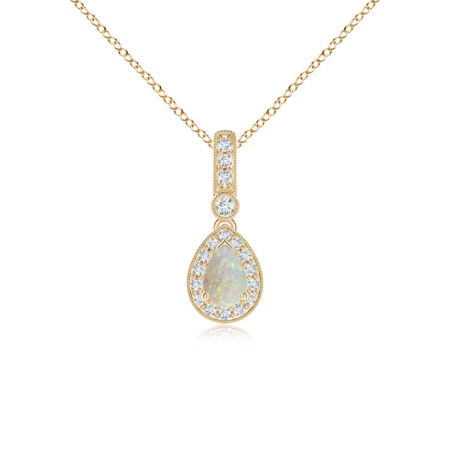 AAA - Opal / 0.44 CT / 14 KT Yellow Gold