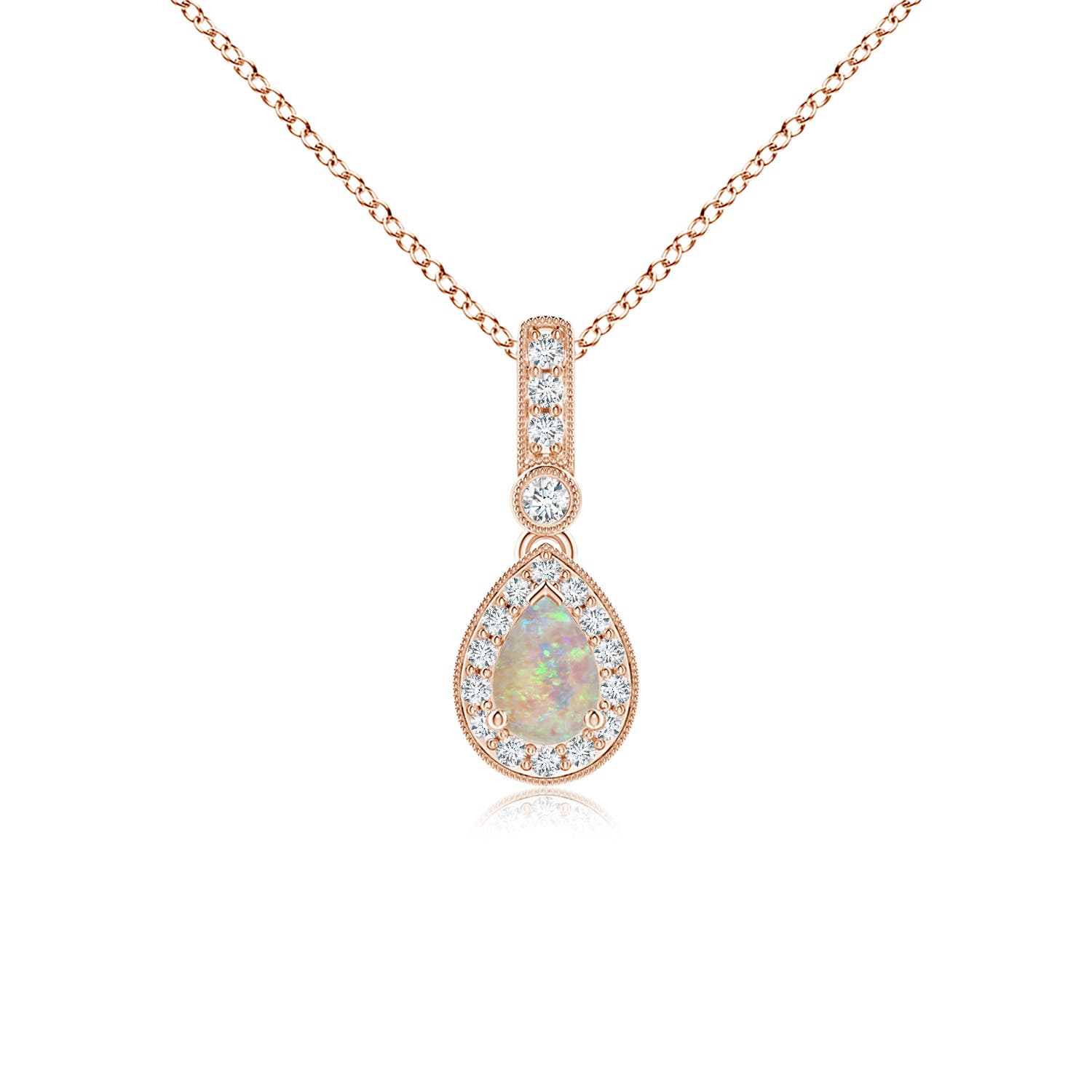 AAAA - Opal / 0.44 CT / 14 KT Rose Gold