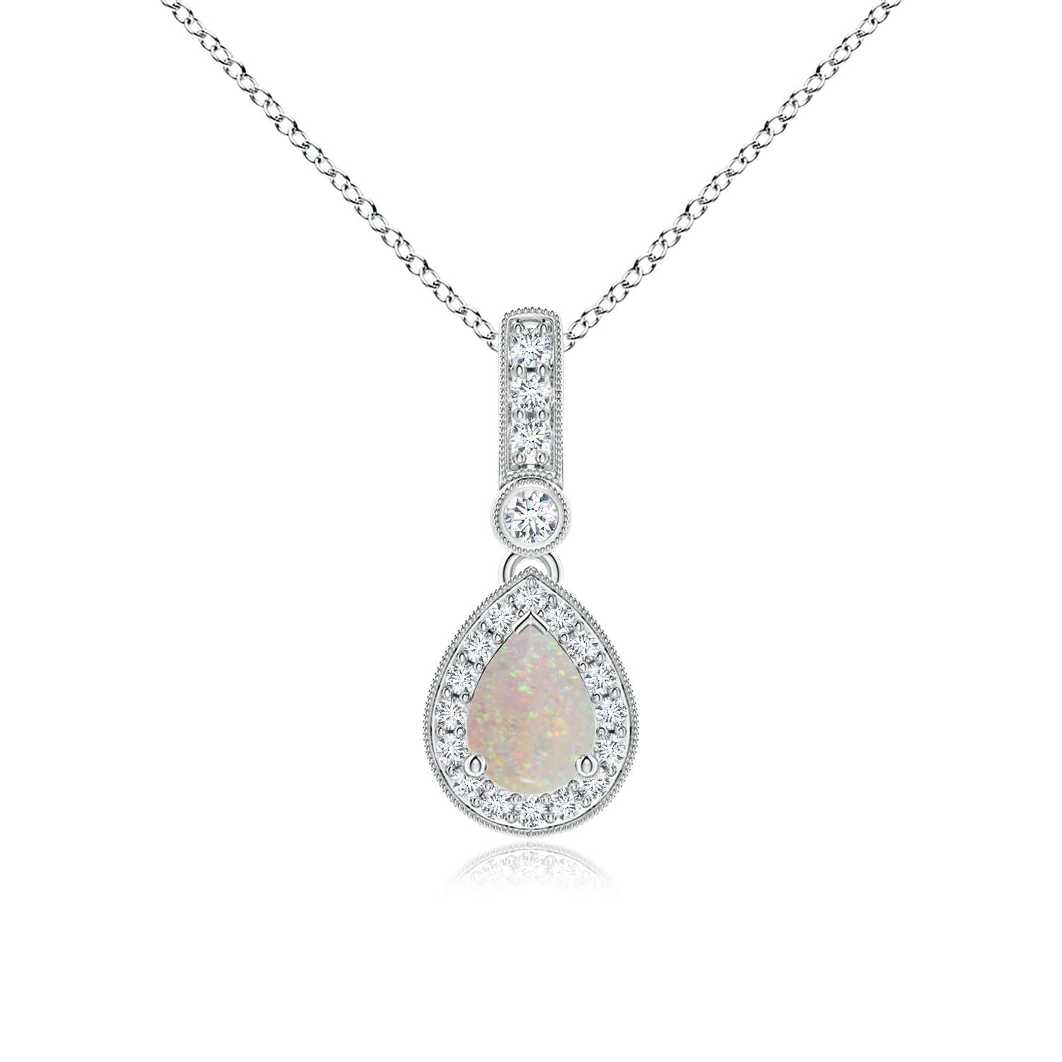 AA - Opal / 0.66 CT / 14 KT White Gold