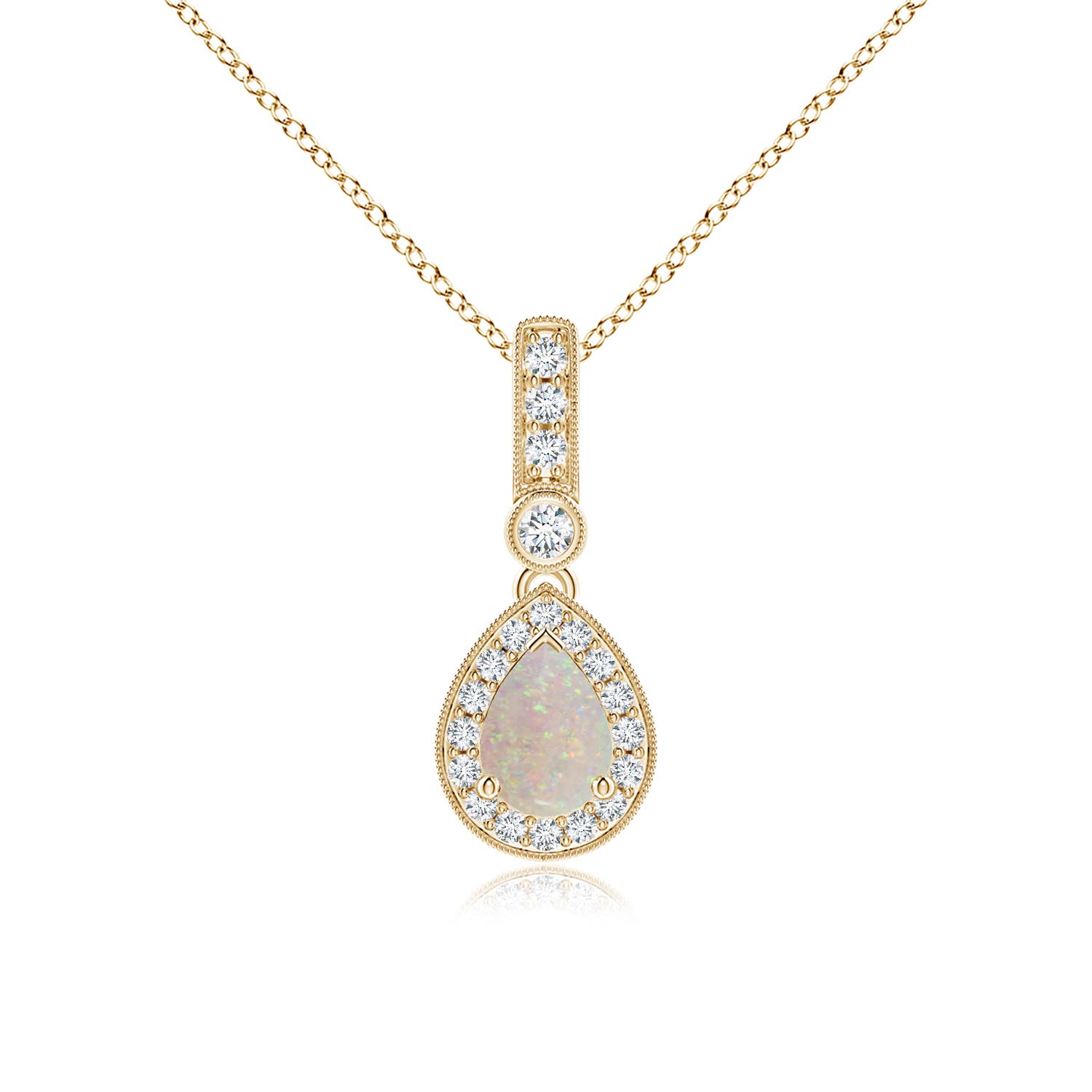 AA - Opal / 0.66 CT / 14 KT Yellow Gold