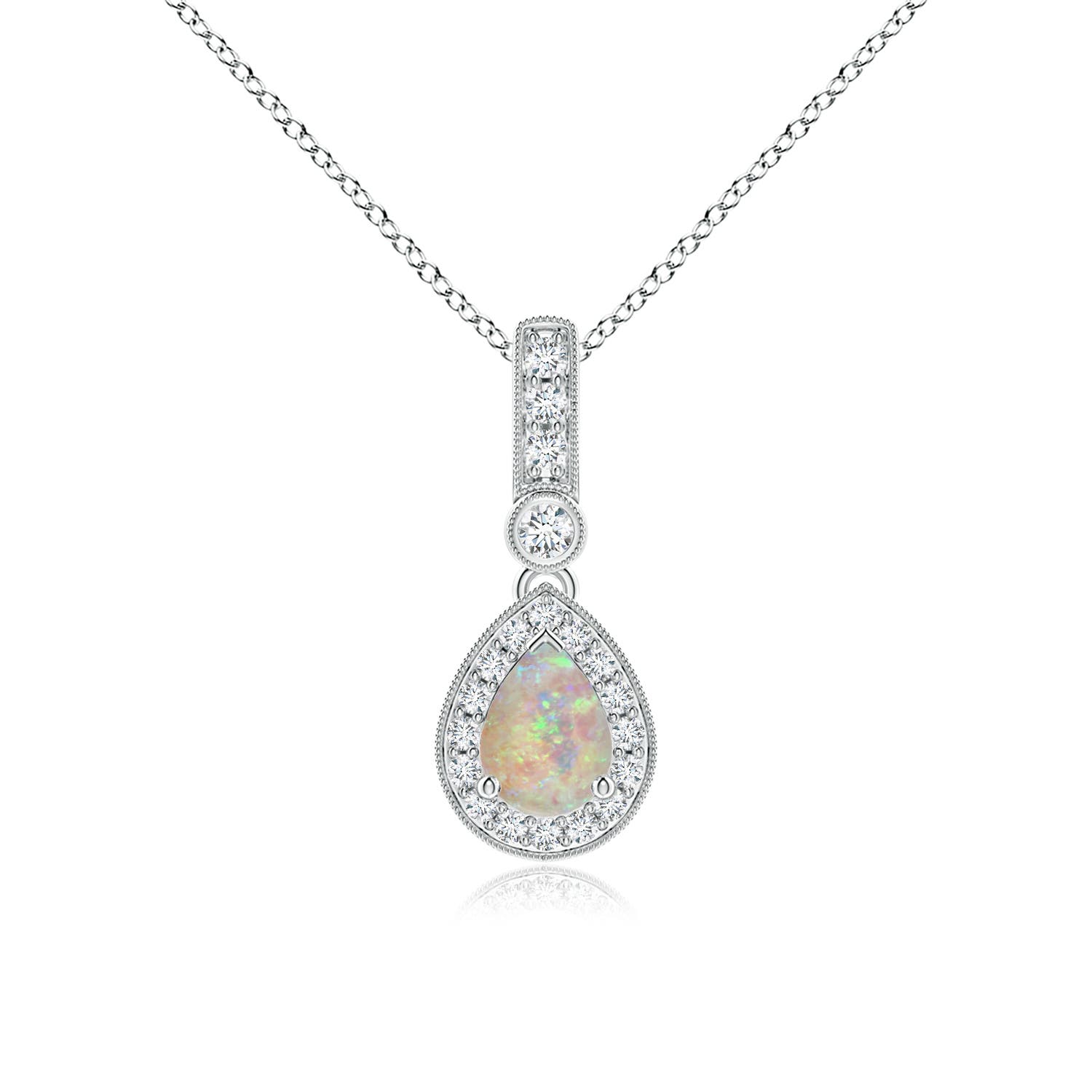 AAAA - Opal / 0.66 CT / 14 KT White Gold