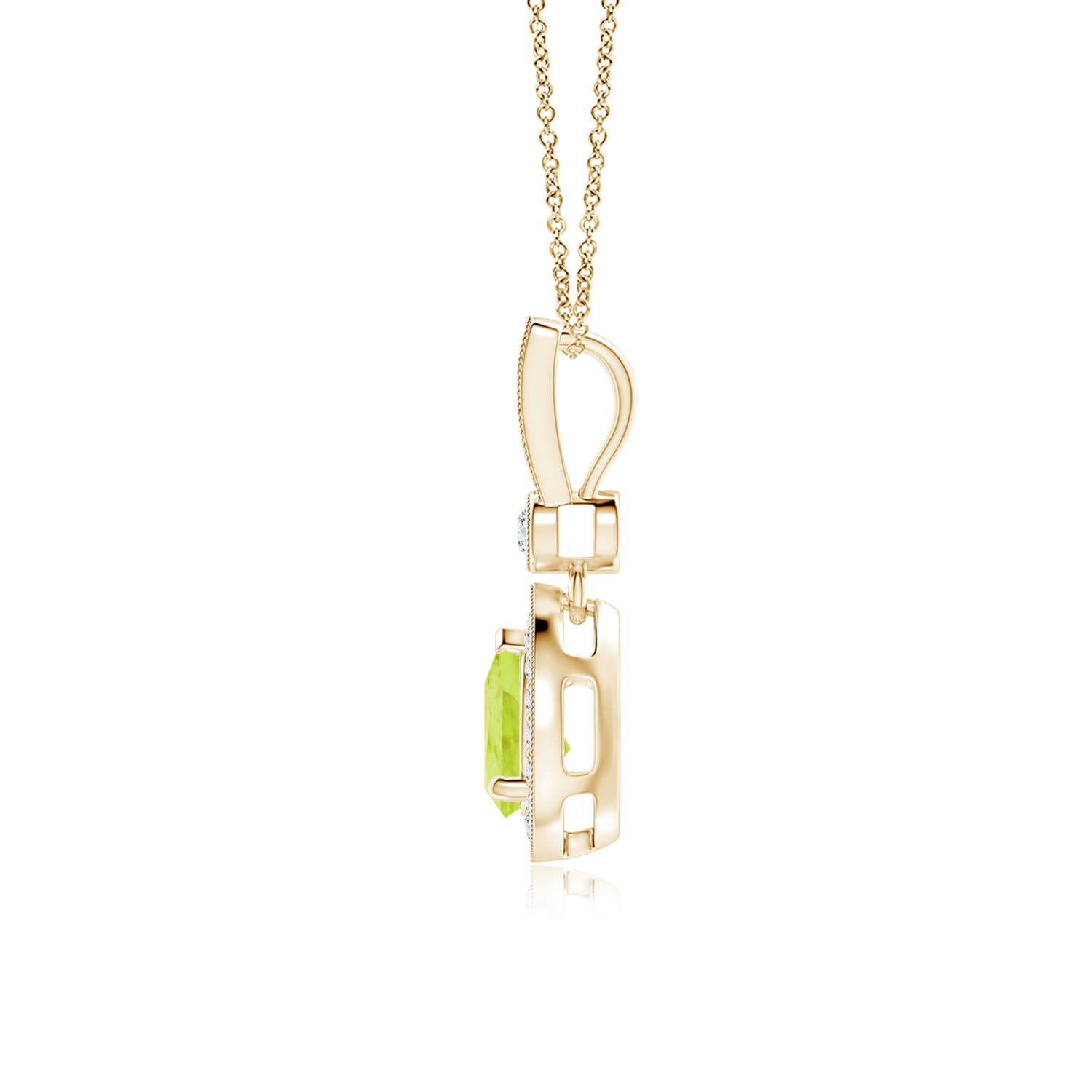 A - Peridot / 0.94 CT / 14 KT Yellow Gold