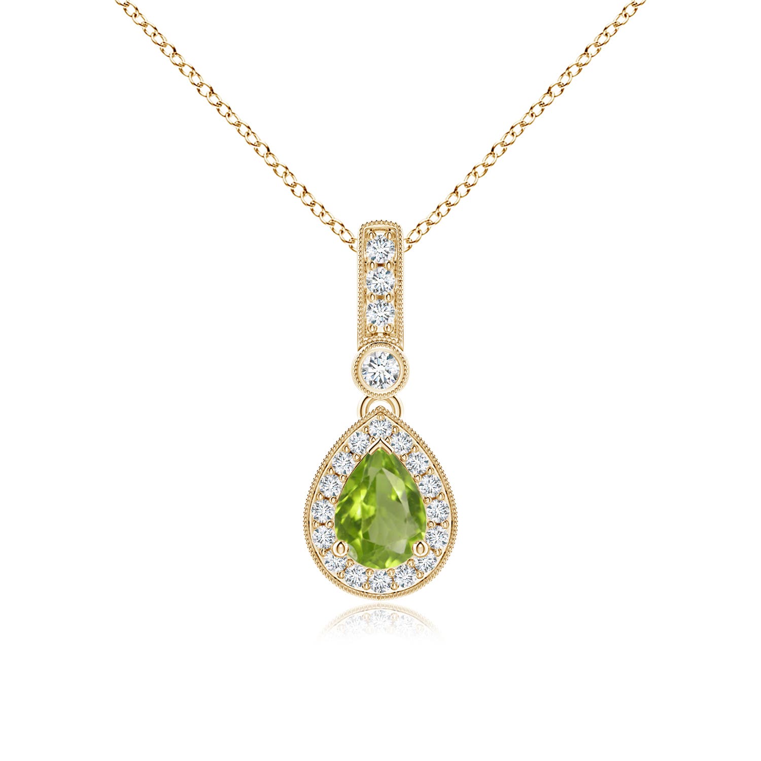 AA - Peridot / 0.94 CT / 14 KT Yellow Gold