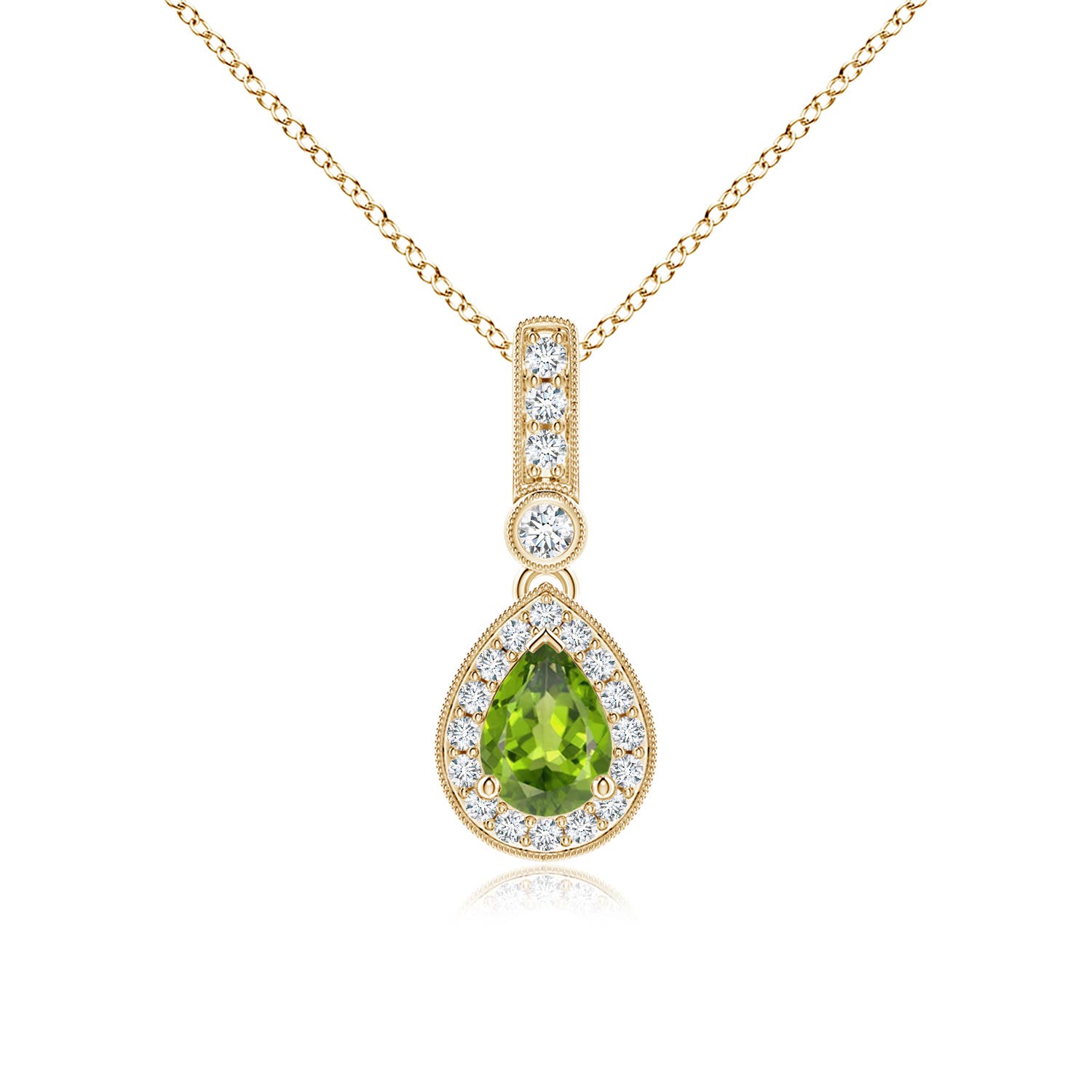 AAA - Peridot / 0.94 CT / 14 KT Yellow Gold