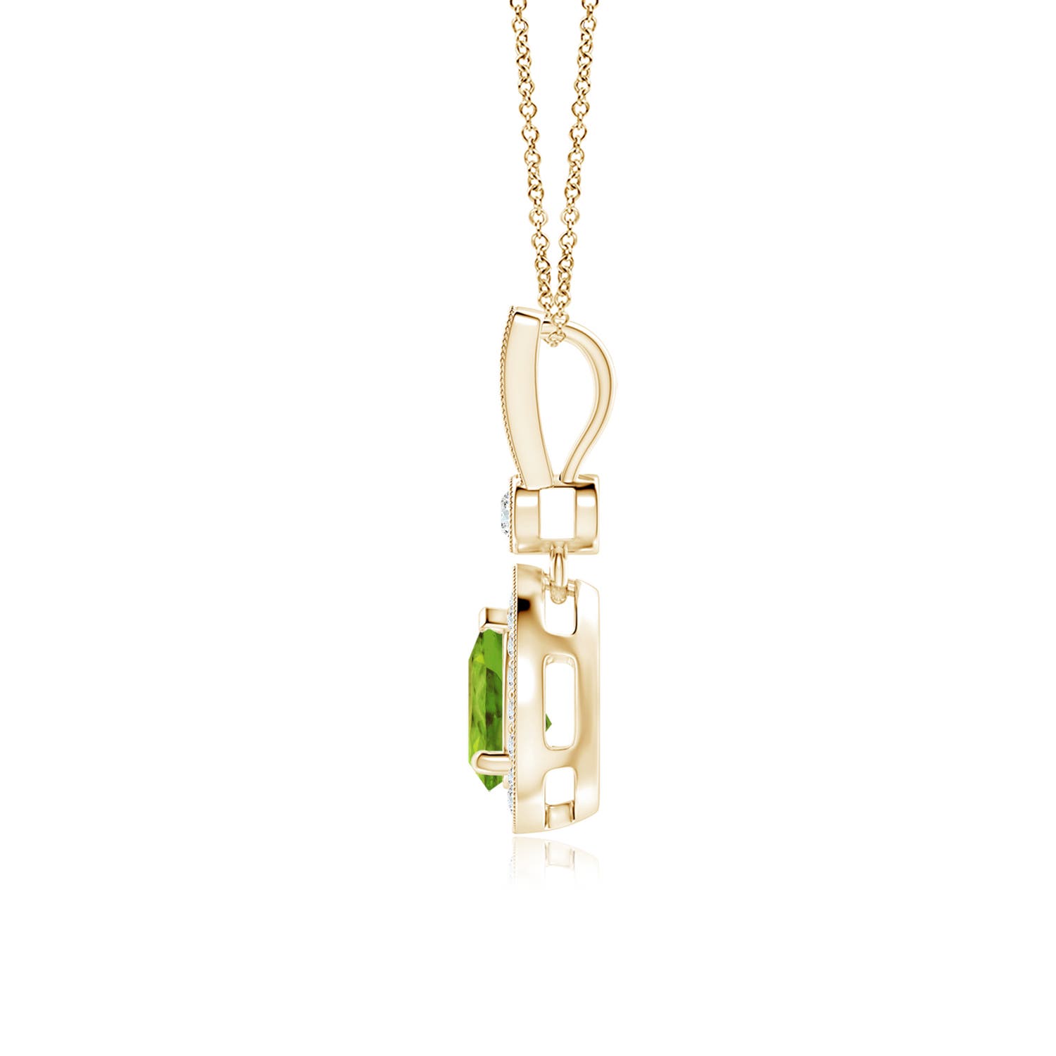 AAA - Peridot / 0.94 CT / 14 KT Yellow Gold