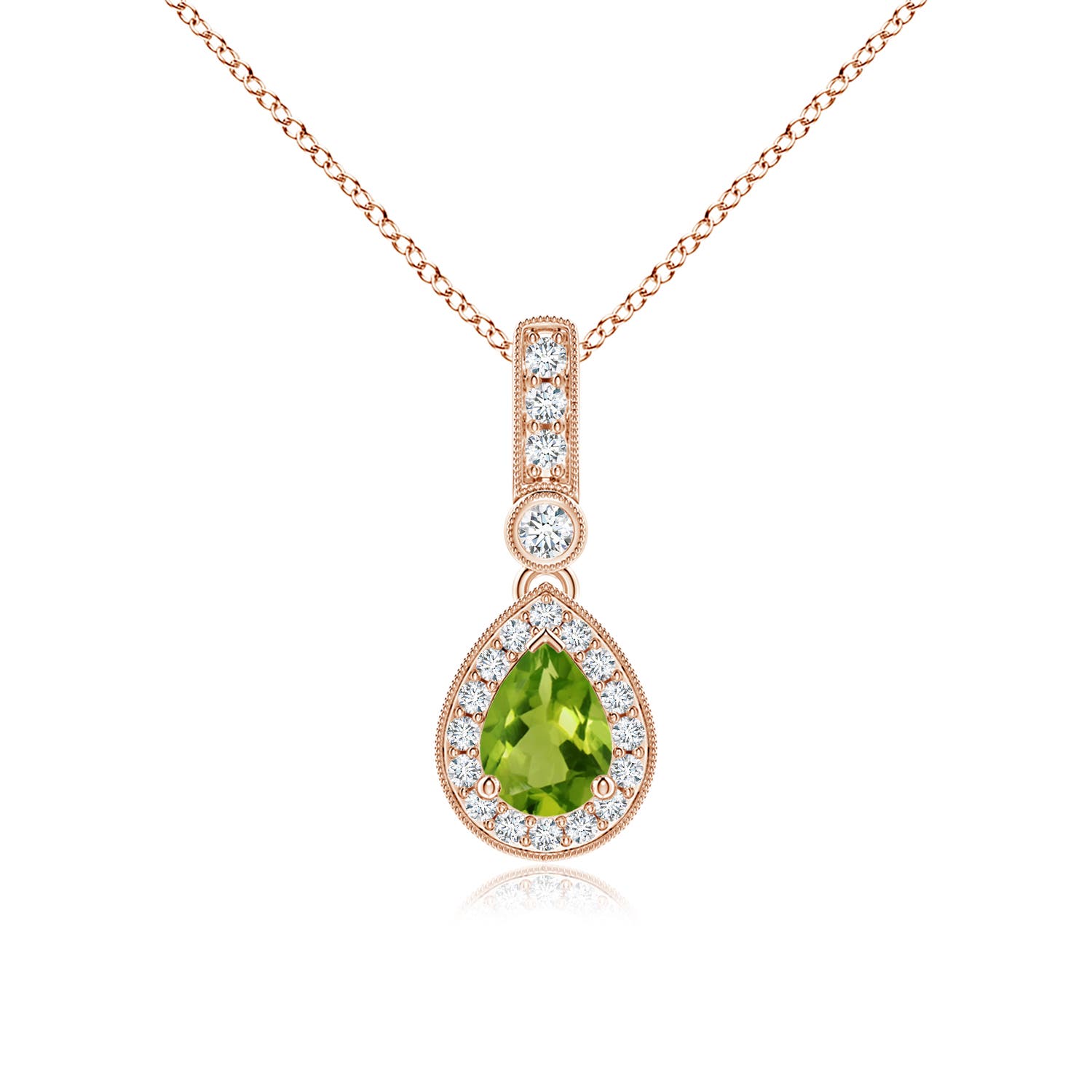 AAAA - Peridot / 0.94 CT / 14 KT Rose Gold