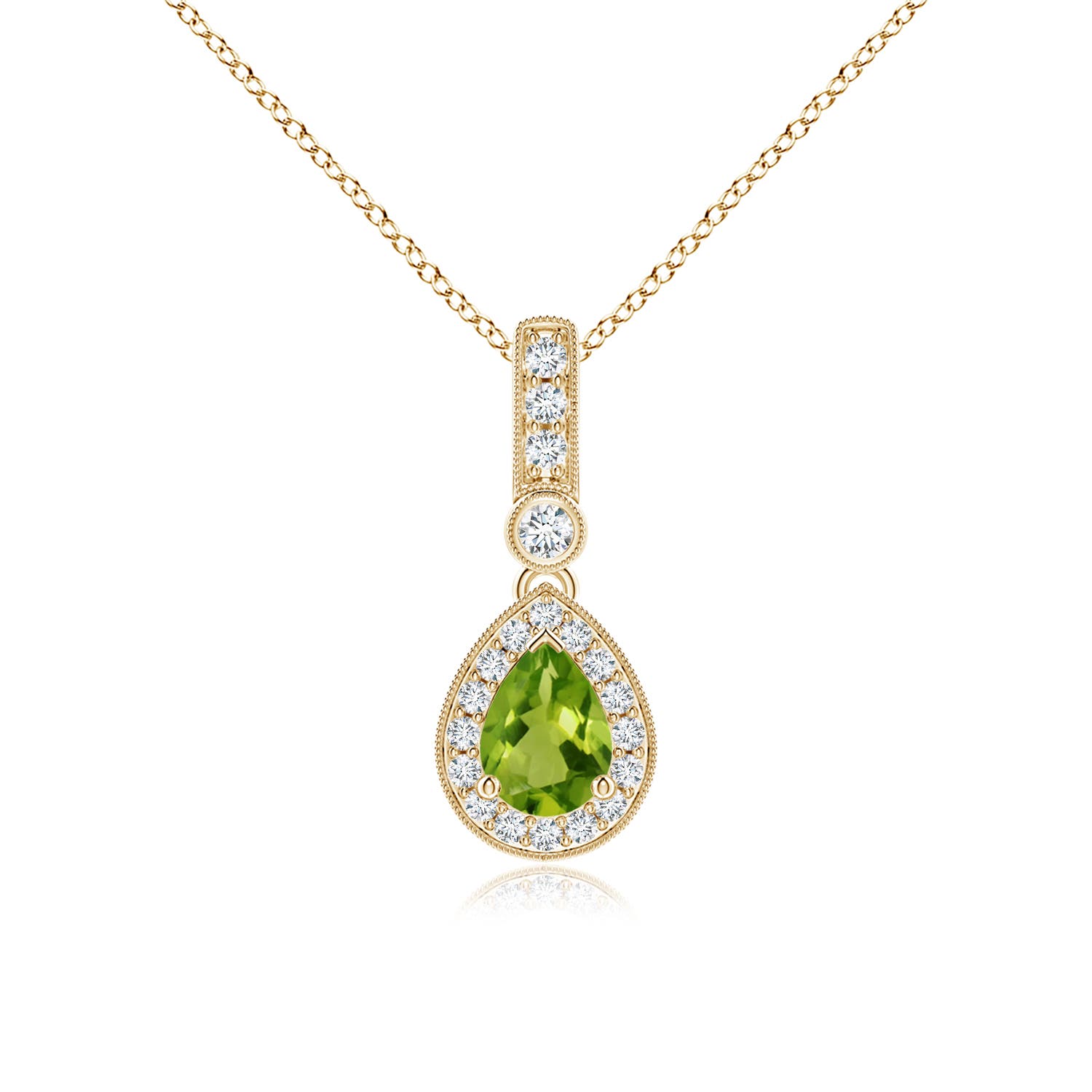 AAAA - Peridot / 0.94 CT / 14 KT Yellow Gold