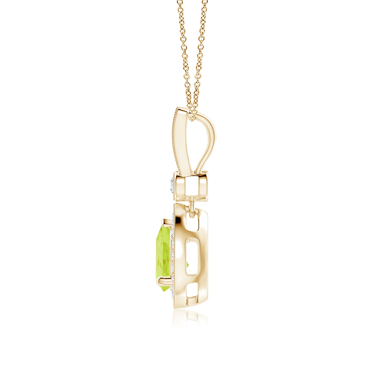 A - Peridot / 1.41 CT / 14 KT Yellow Gold