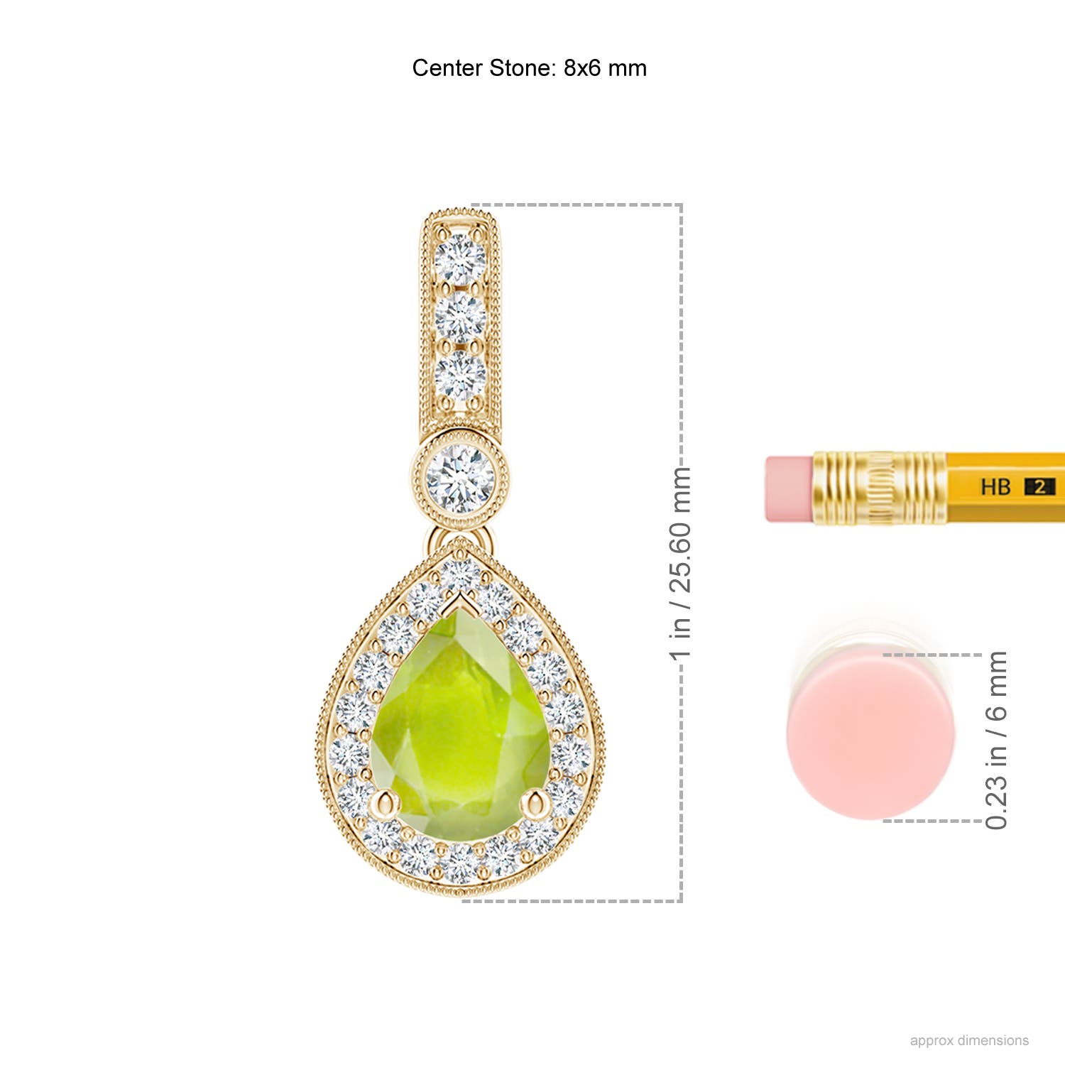 A - Peridot / 1.41 CT / 14 KT Yellow Gold