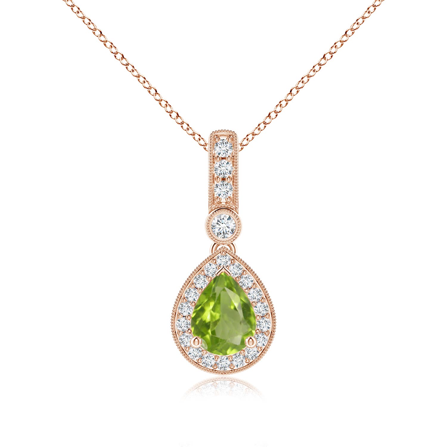 AA - Peridot / 1.41 CT / 14 KT Rose Gold