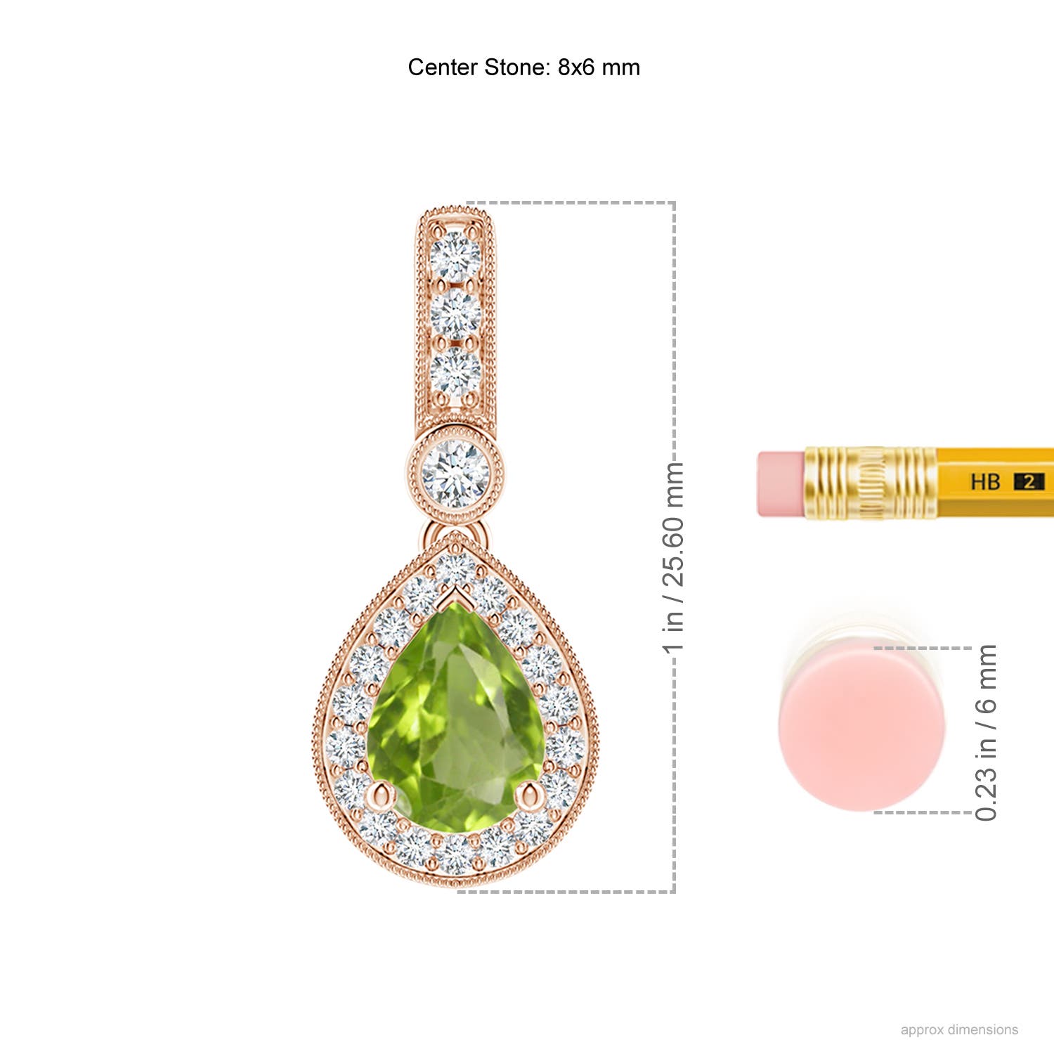 AA - Peridot / 1.41 CT / 14 KT Rose Gold